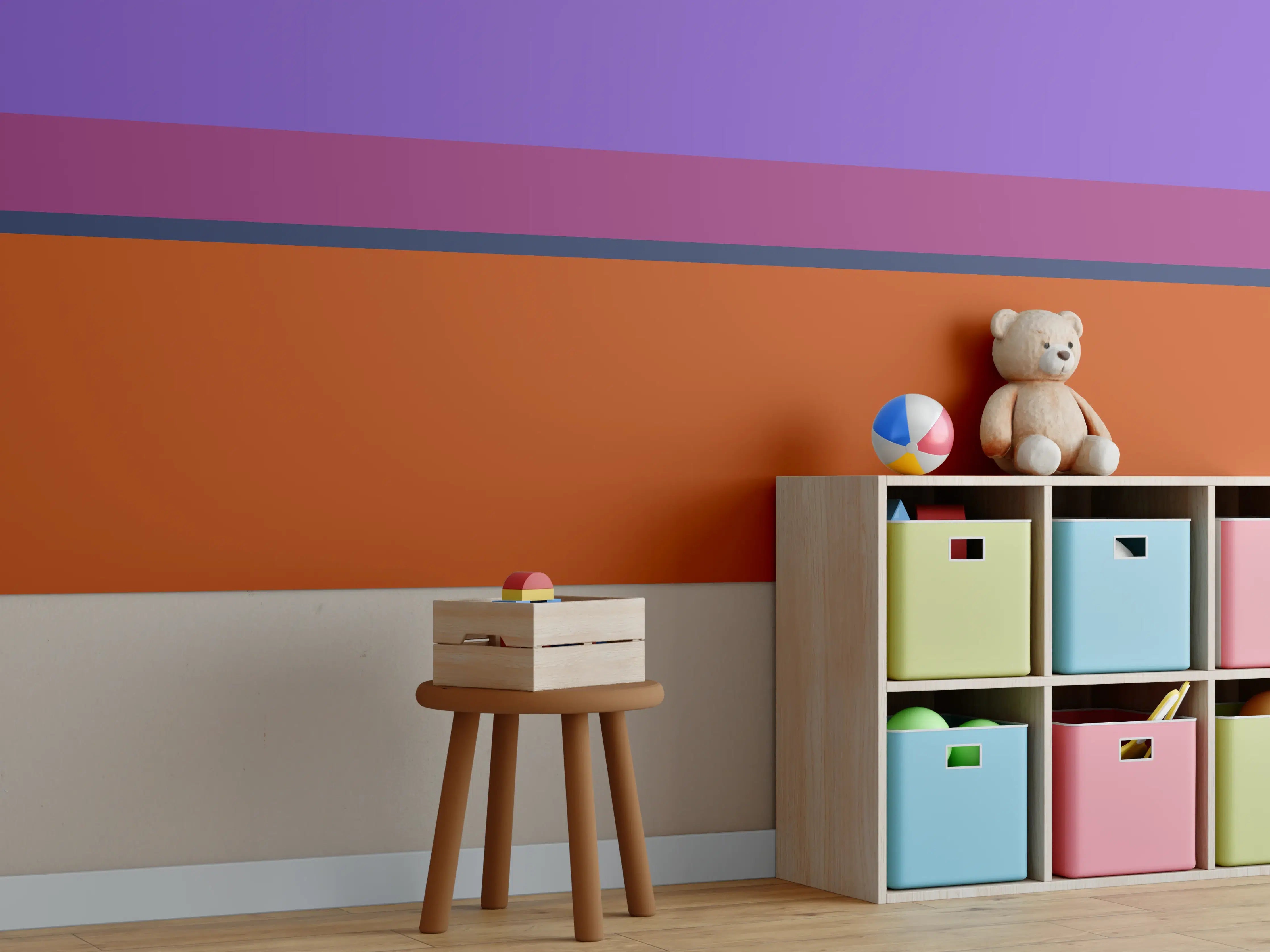 Kinderzimmer Wandgestaltung - The Retros - Horizontal - Sansa