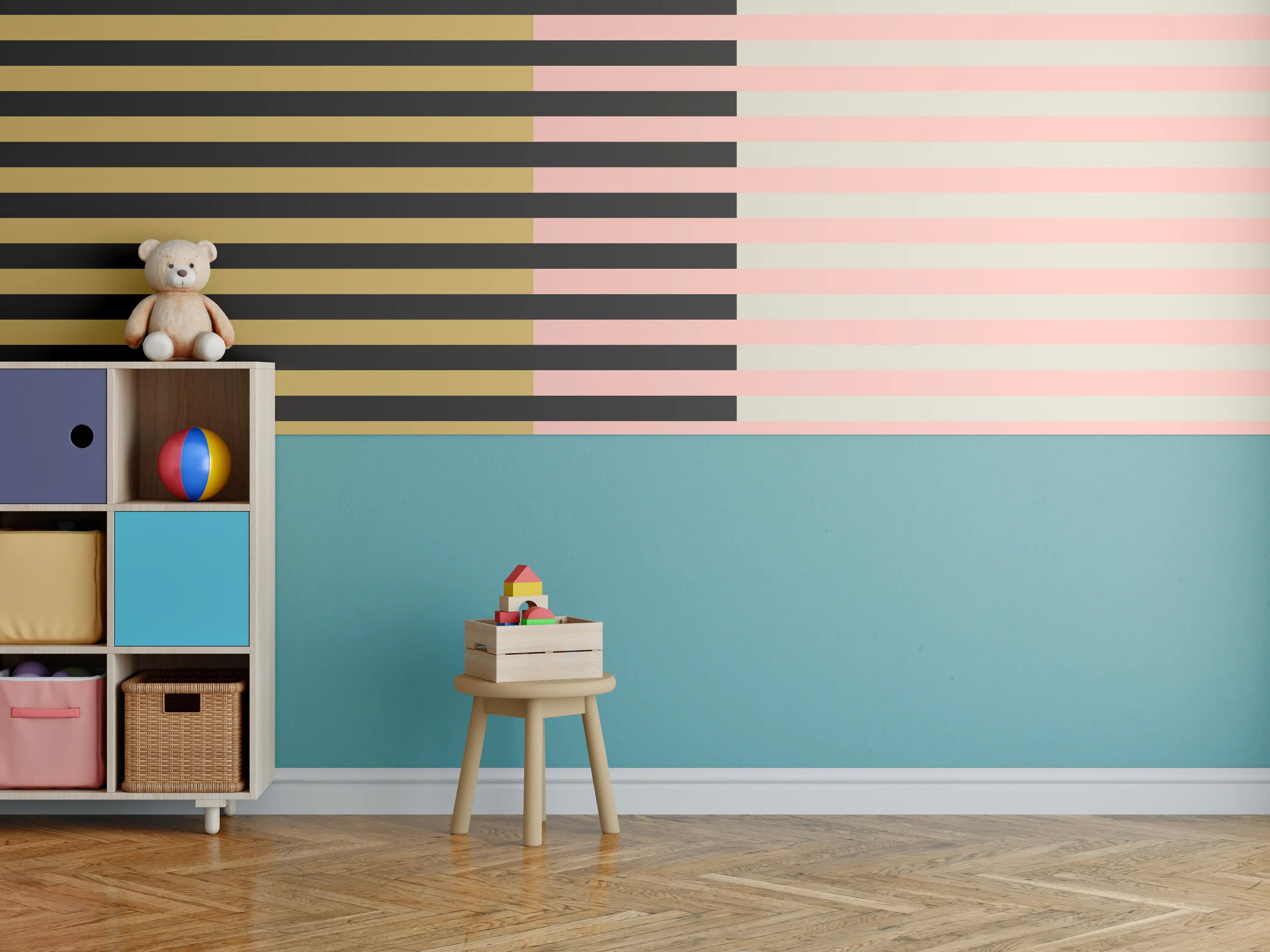 Kinderzimmer Wandgestaltung - The Retros - Multy Stripes - Daenerys