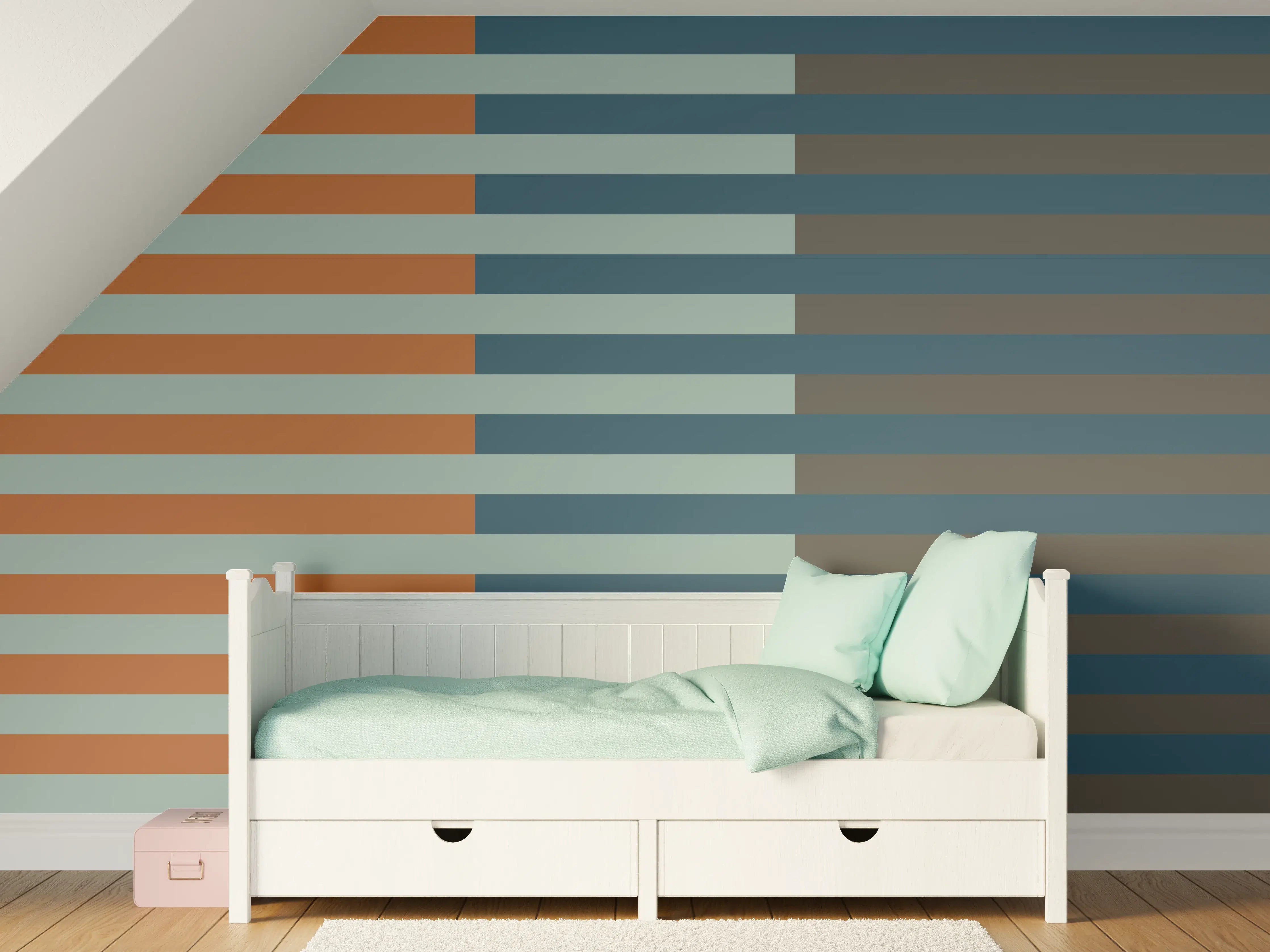 Kinderzimmer Wandgestaltung - The Retros - Multy Stripes - Jon