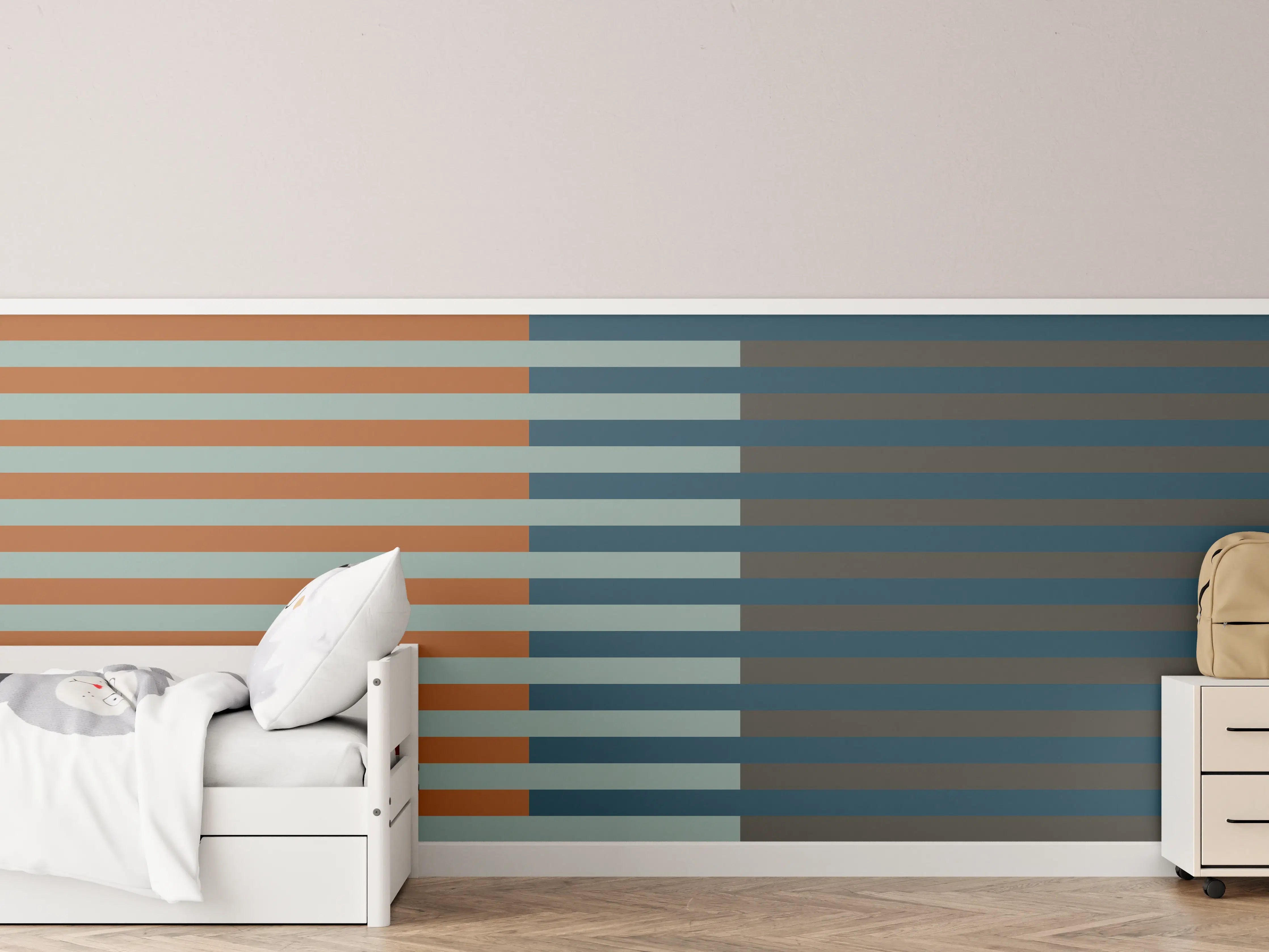 Kinderzimmer Wandgestaltung - The Retros - Multy Stripes - Jon