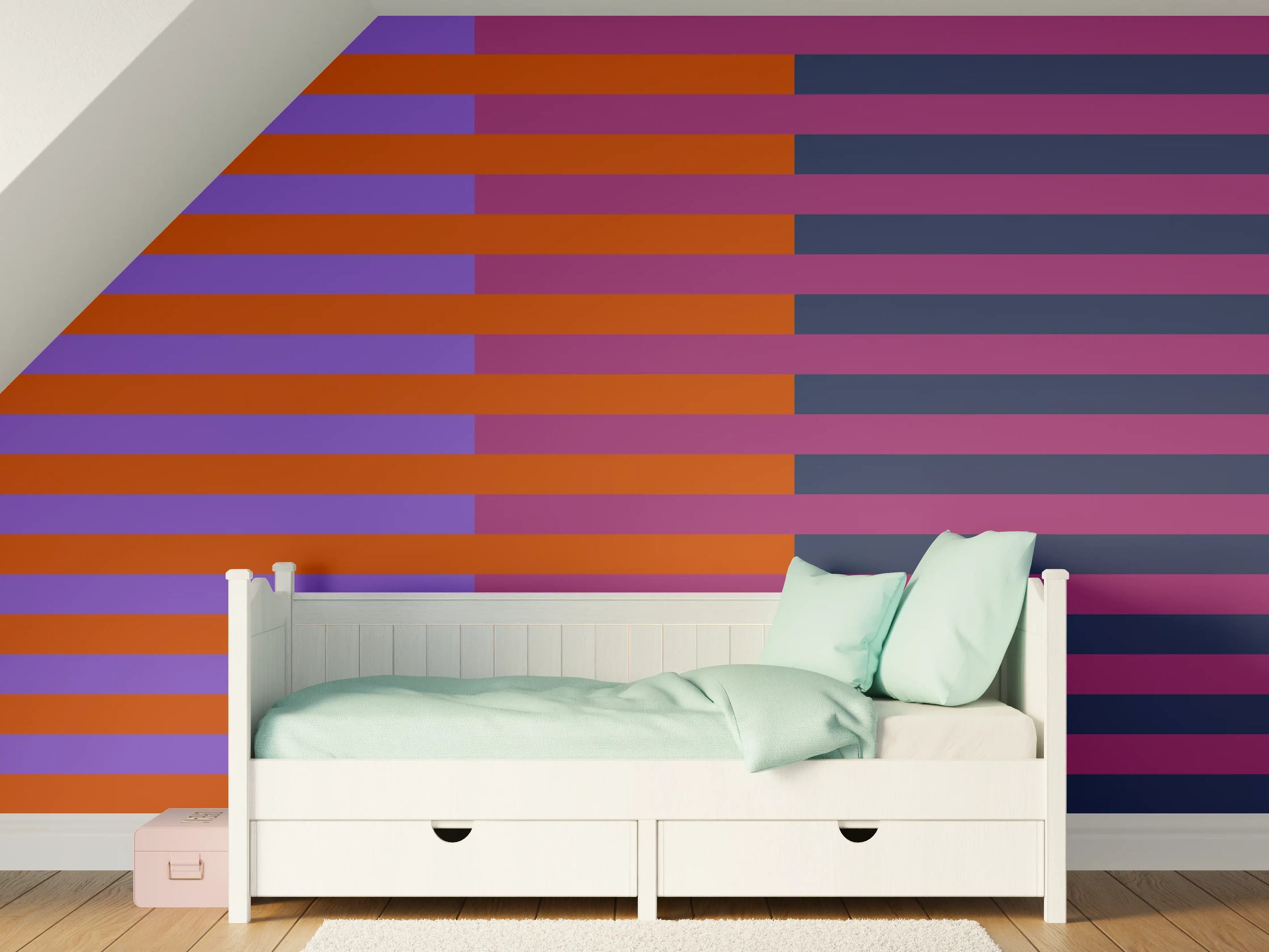 Kinderzimmer Wandgestaltung - The Retros - Multy Stripes - Sansa