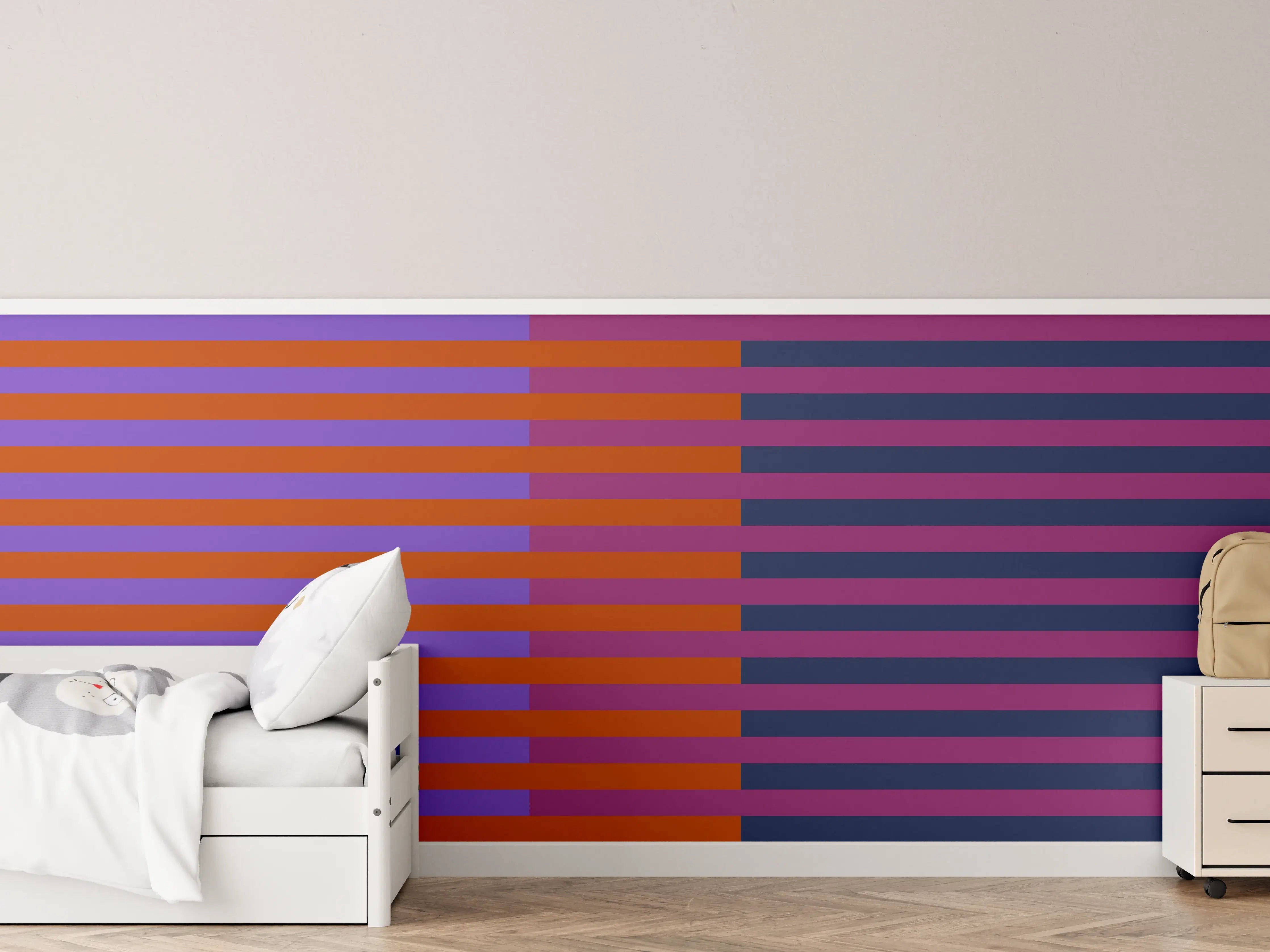 Kinderzimmer Wandgestaltung - The Retros - Multy Stripes - Sansa