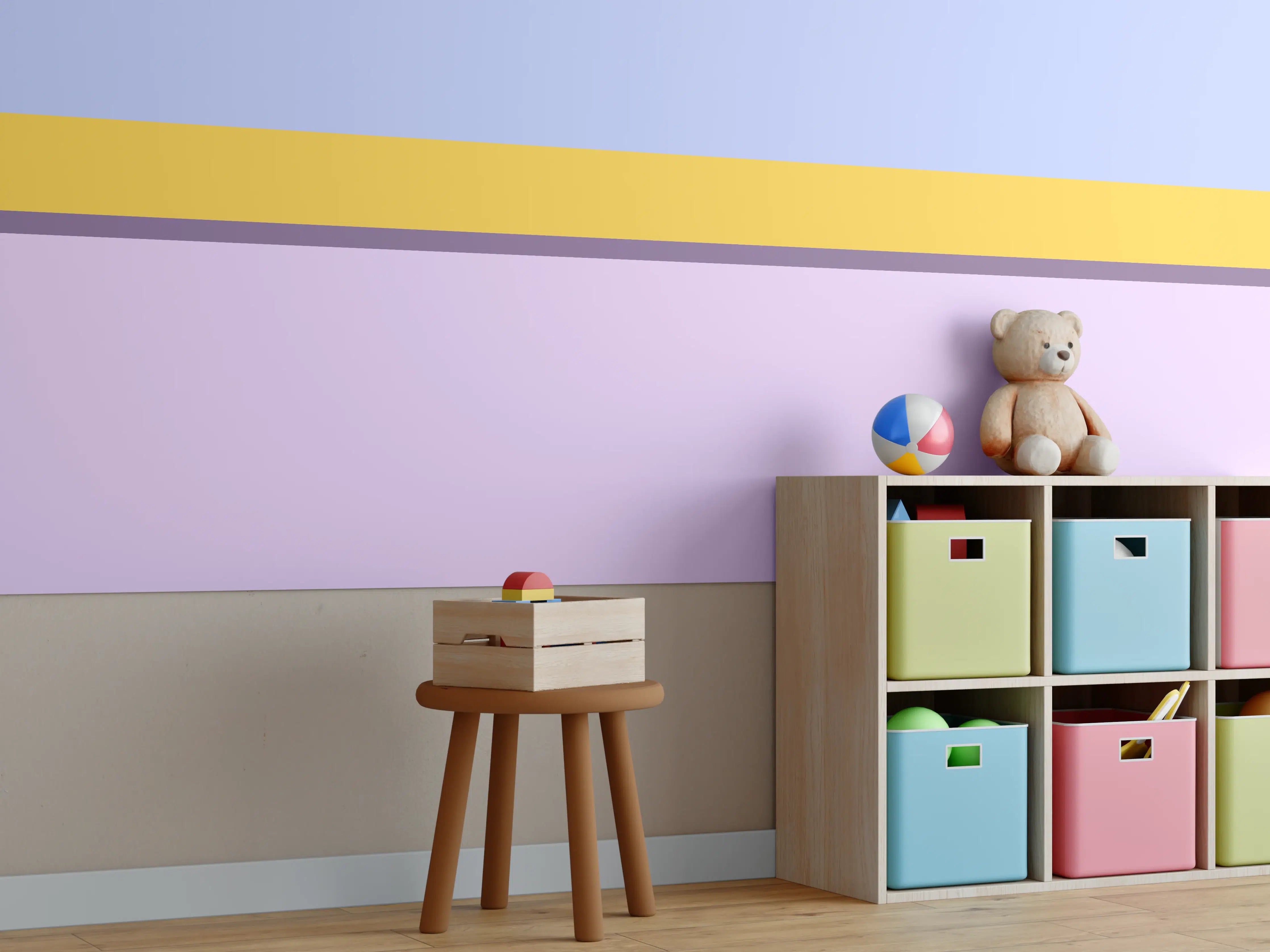 Kinderzimmer Wandgestaltung - The Springs - Horizontal - Lilac