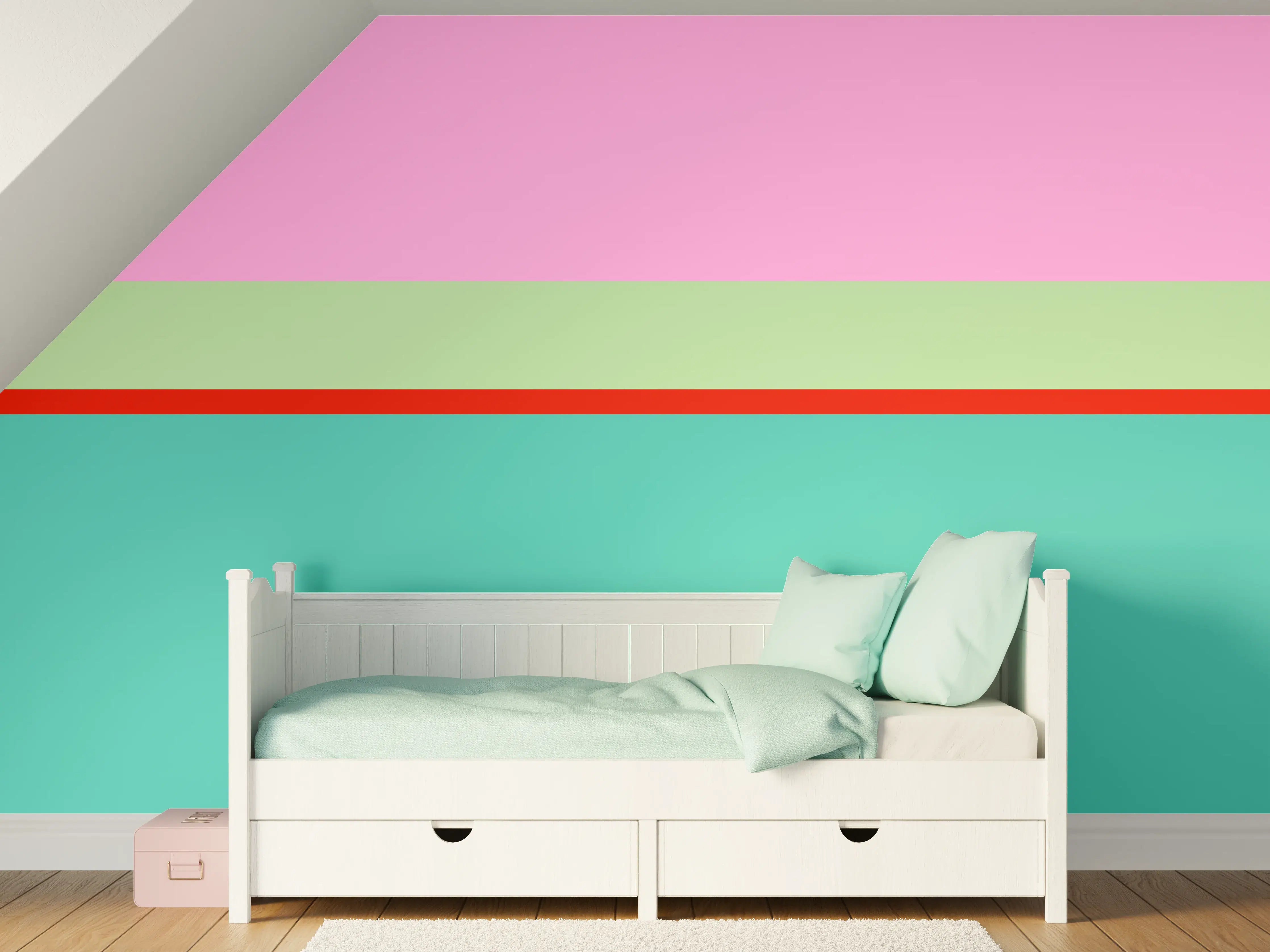 Kinderzimmer Wandgestaltung - The Springs - Horizontal - Peony