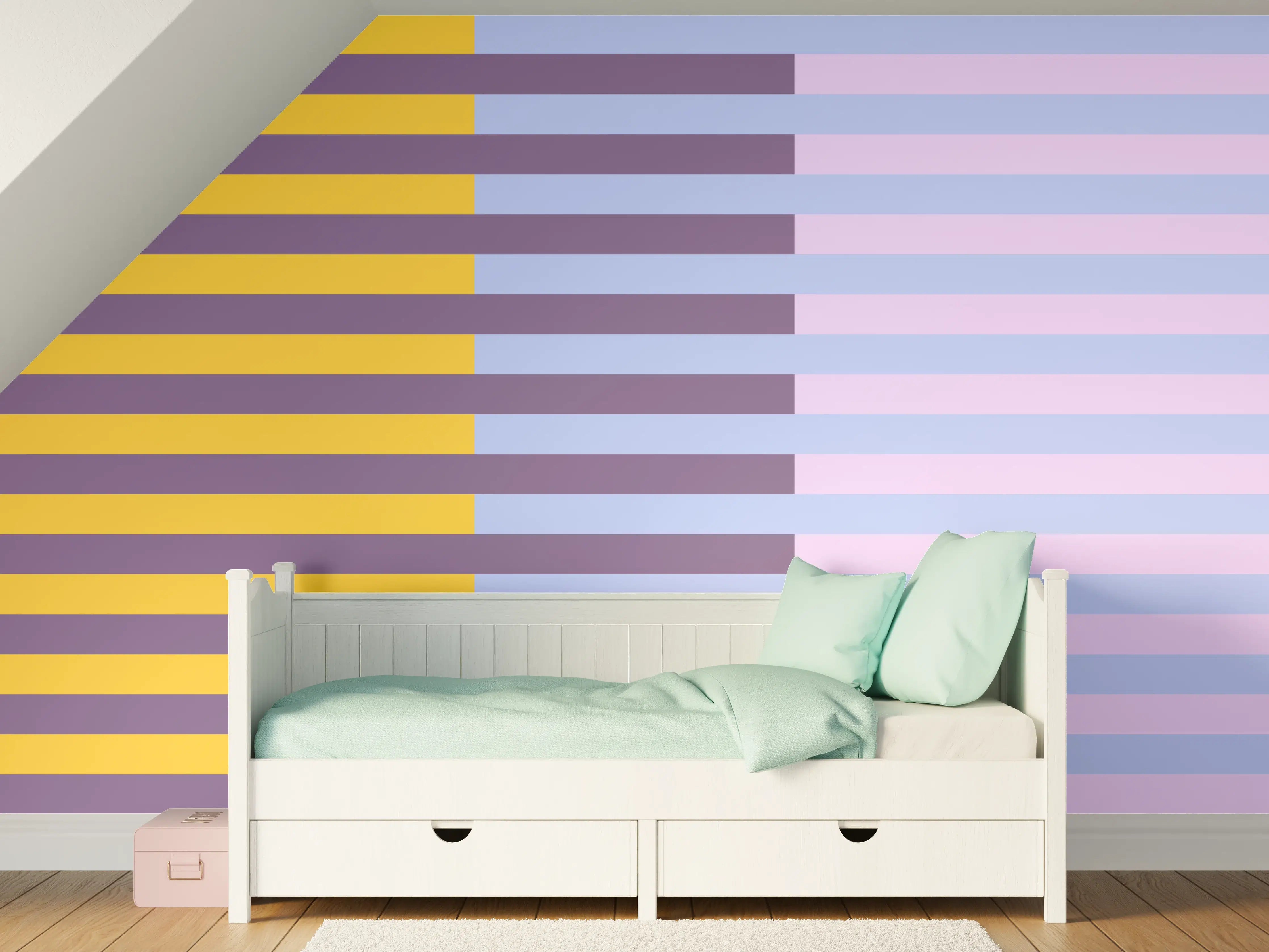 Kinderzimmer Wandgestaltung - The Springs - Multy Stripes - Lilac