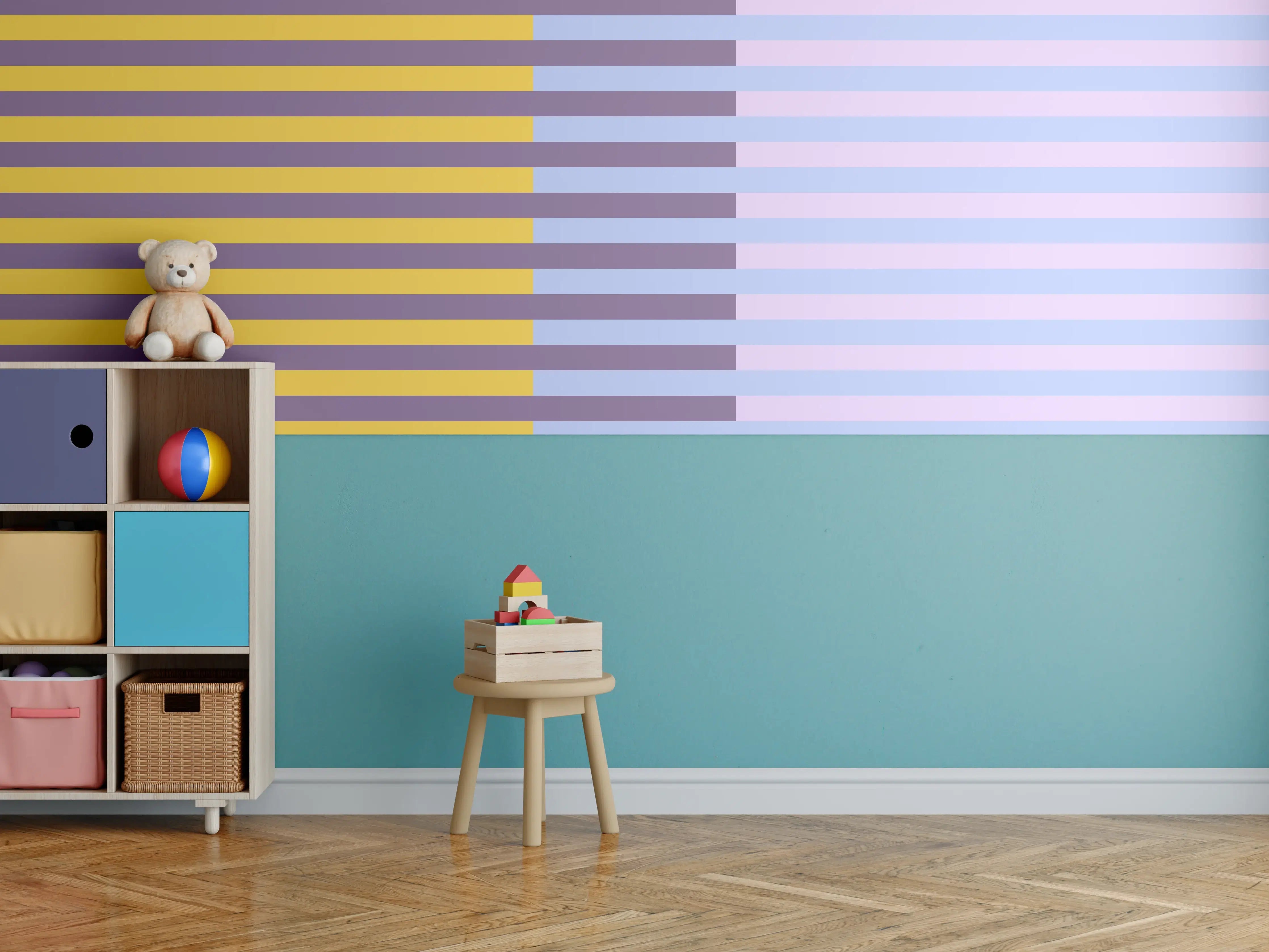 Kinderzimmer Wandgestaltung - The Springs - Multy Stripes - Lilac