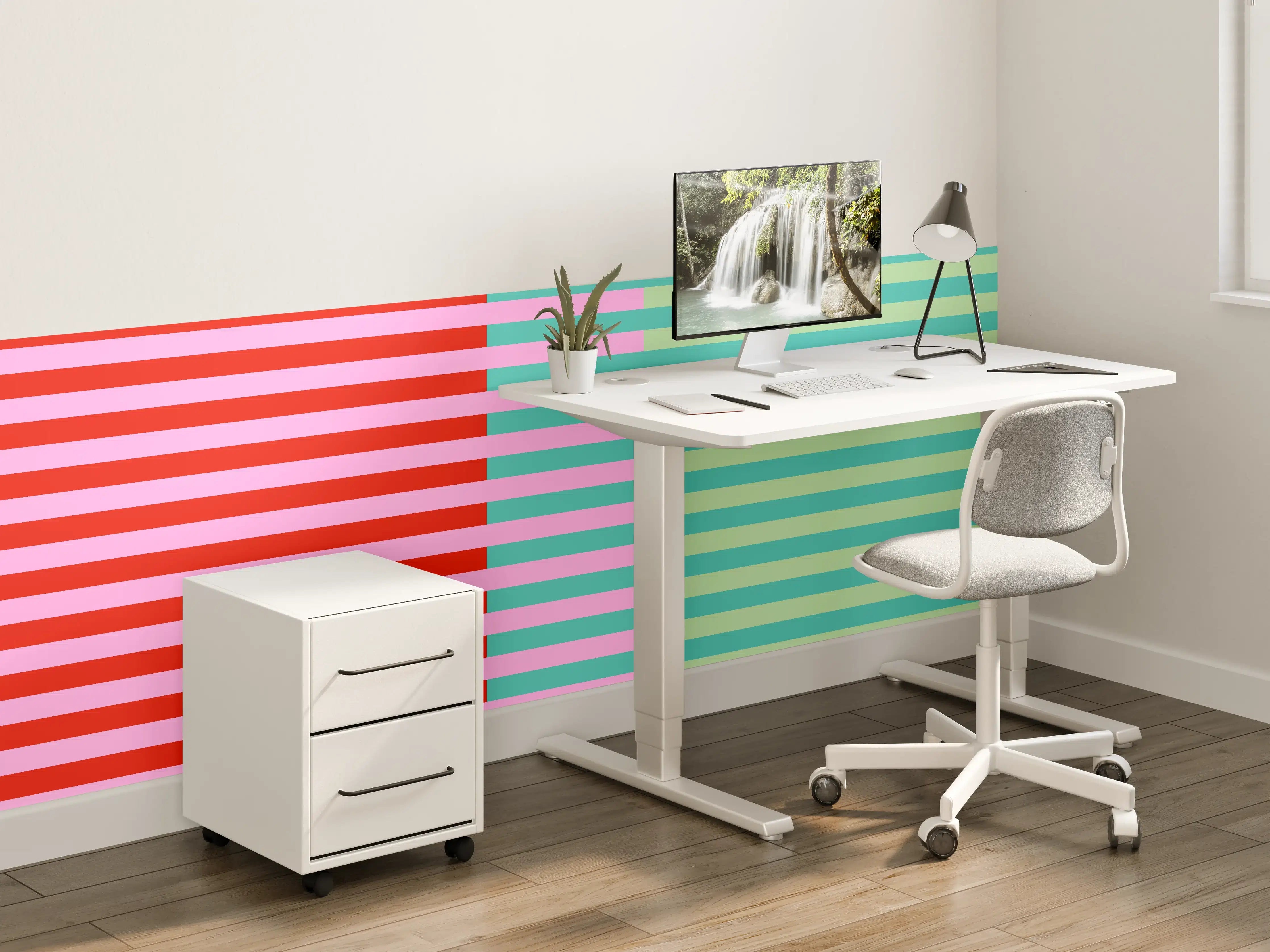 Kinderzimmer Wandgestaltung - The Springs - Multy Stripes - Peony