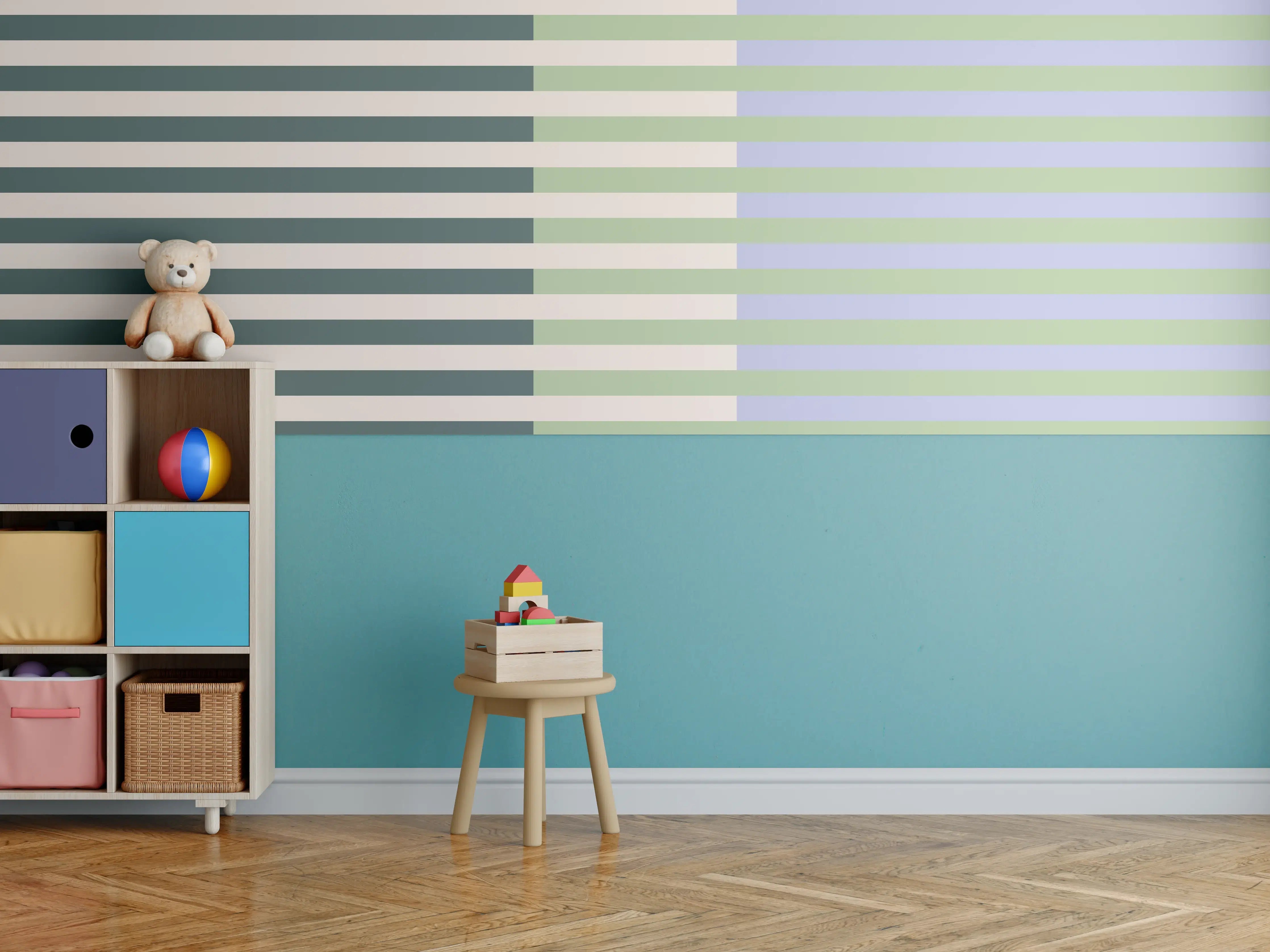 Kinderzimmer Wandgestaltung - The Vintages - Multy Stripes - Colin