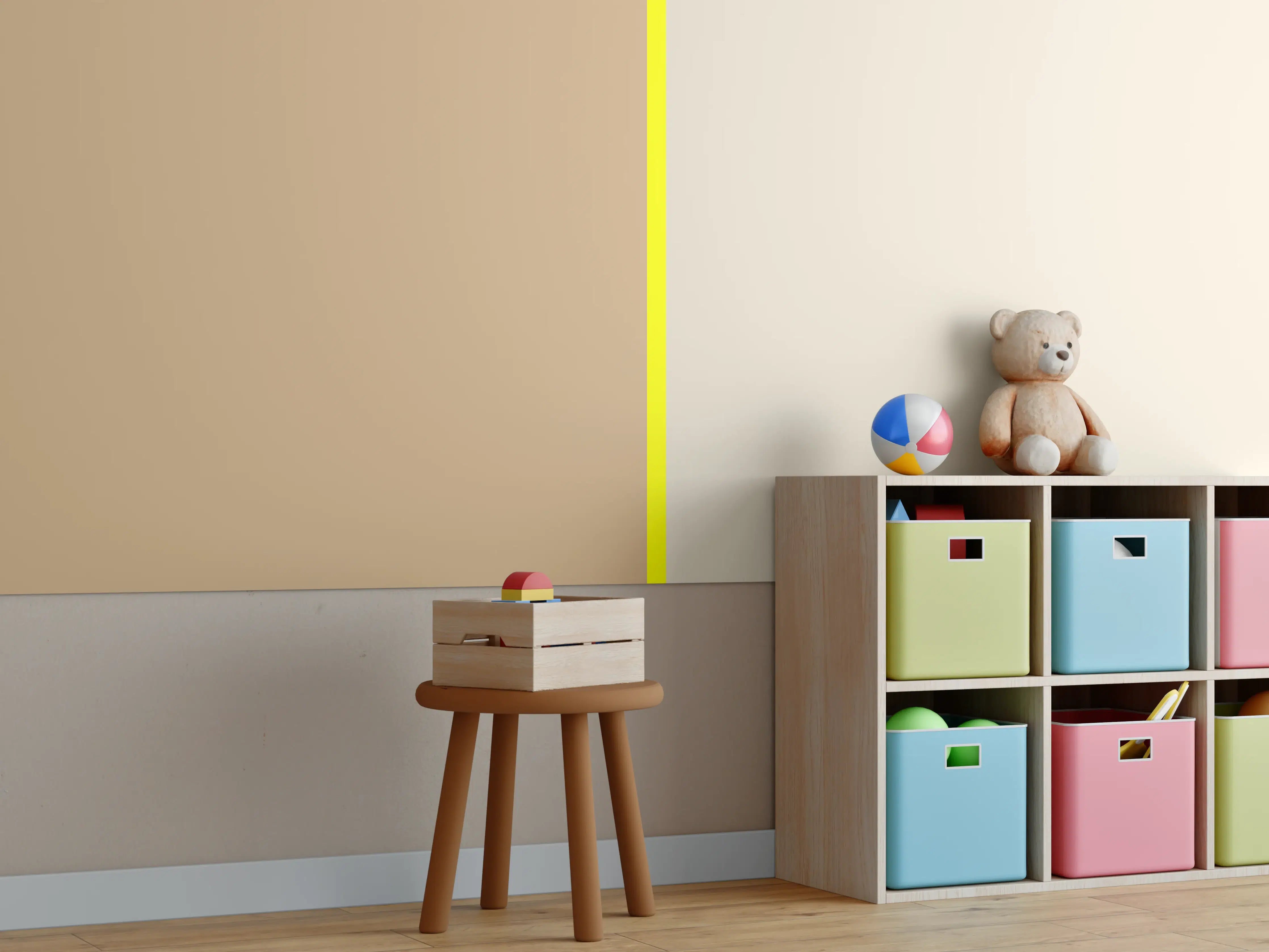 Kinderzimmer Wandgestaltung - The Yellows - Easy Vertical - Buttercup