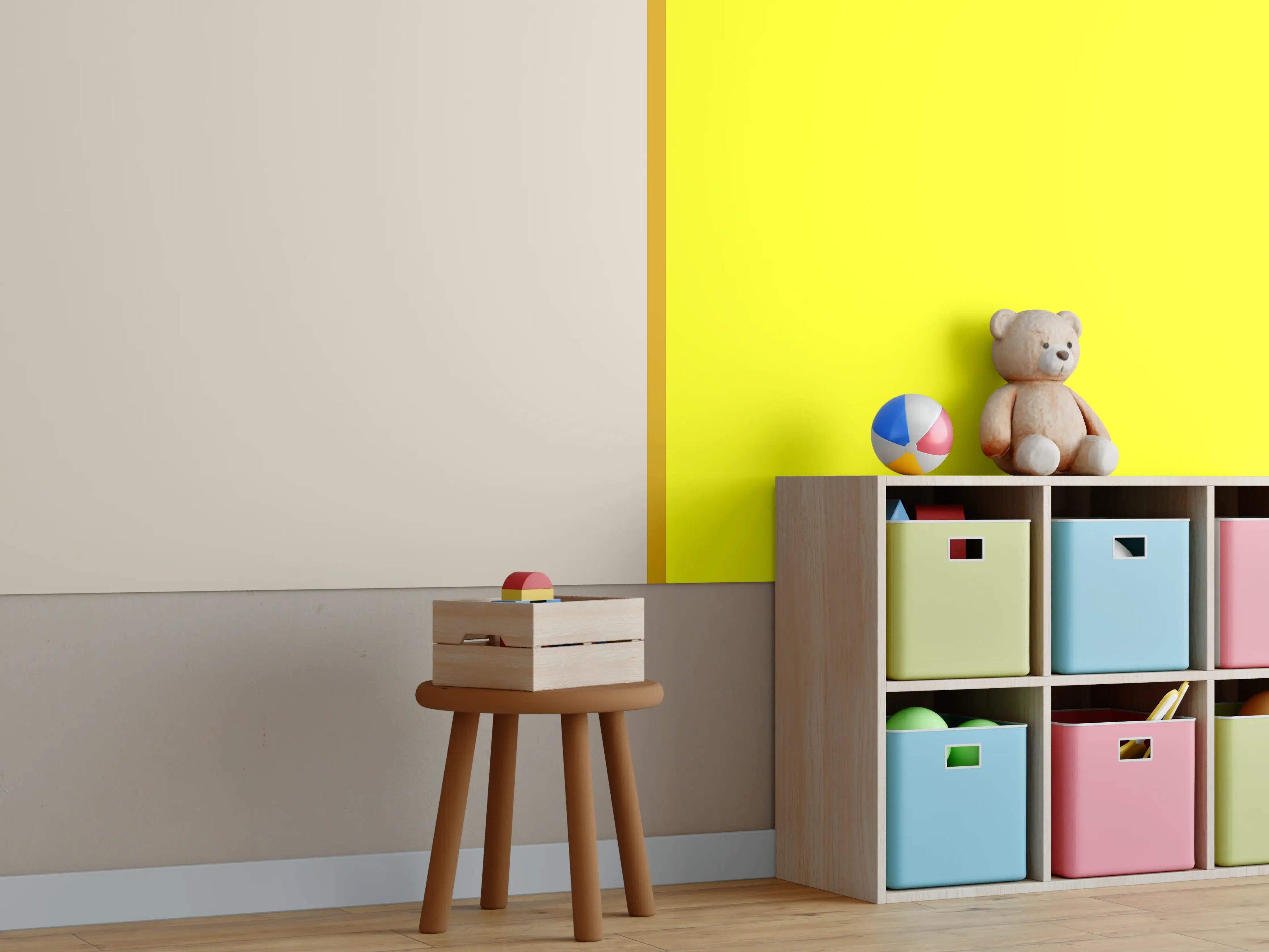 Kinderzimmer Wandgestaltung - The Yellows - Easy Vertical - Vanilla