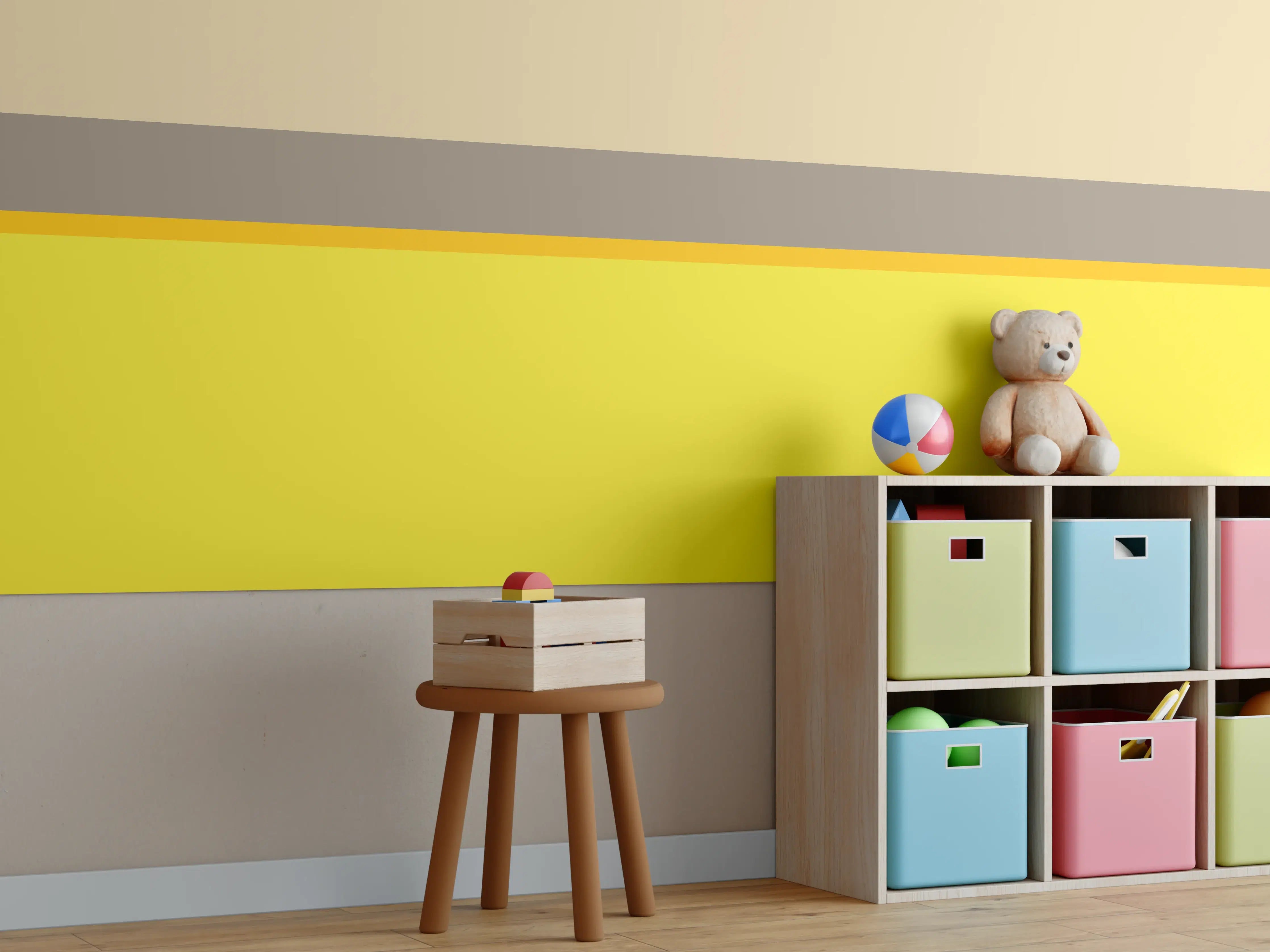 Kinderzimmer Wandgestaltung - The Yellows - Horizontal - Honey