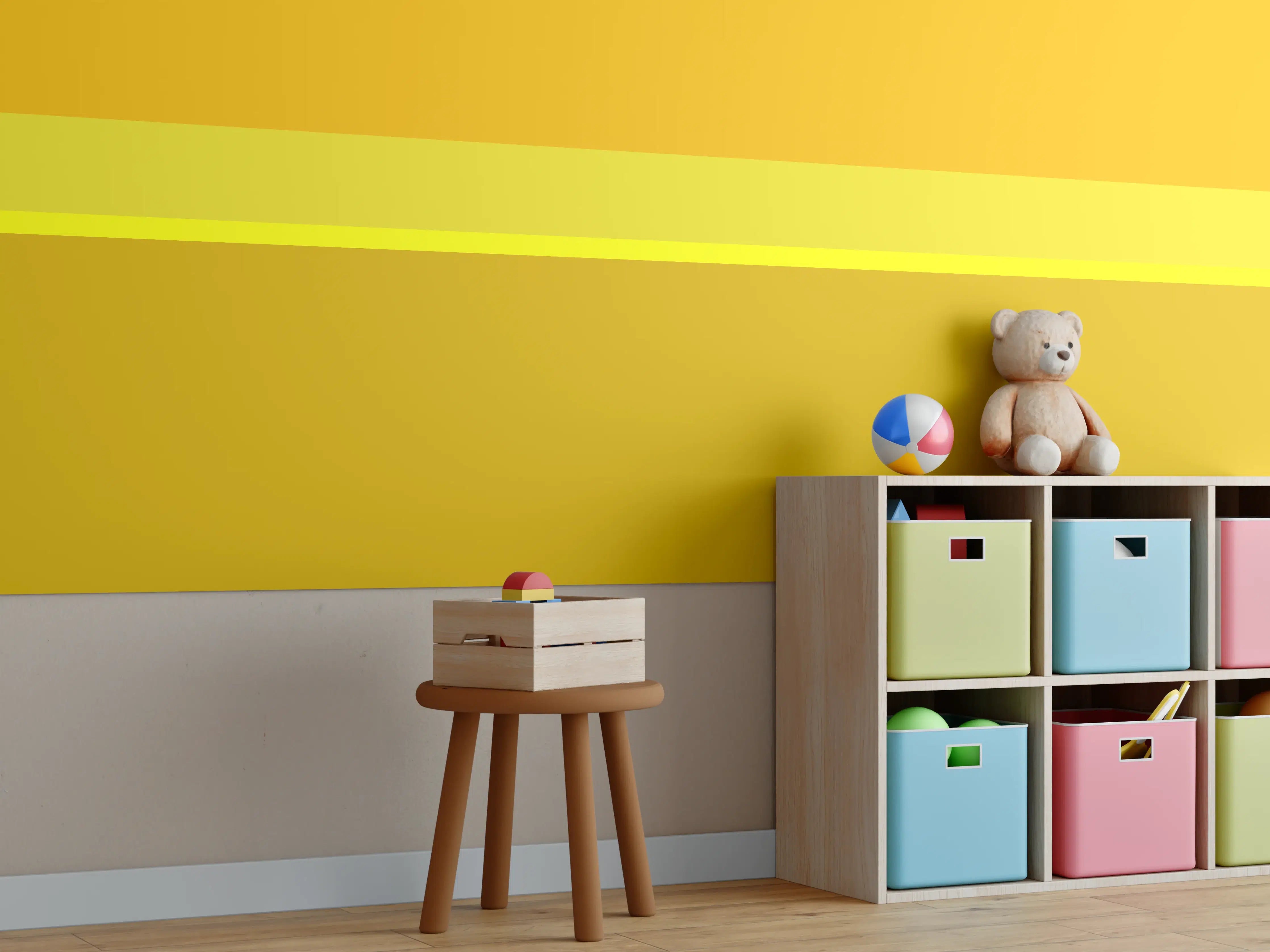 Kinderzimmer Wandgestaltung - The Yellows - Horizontal - Lemon