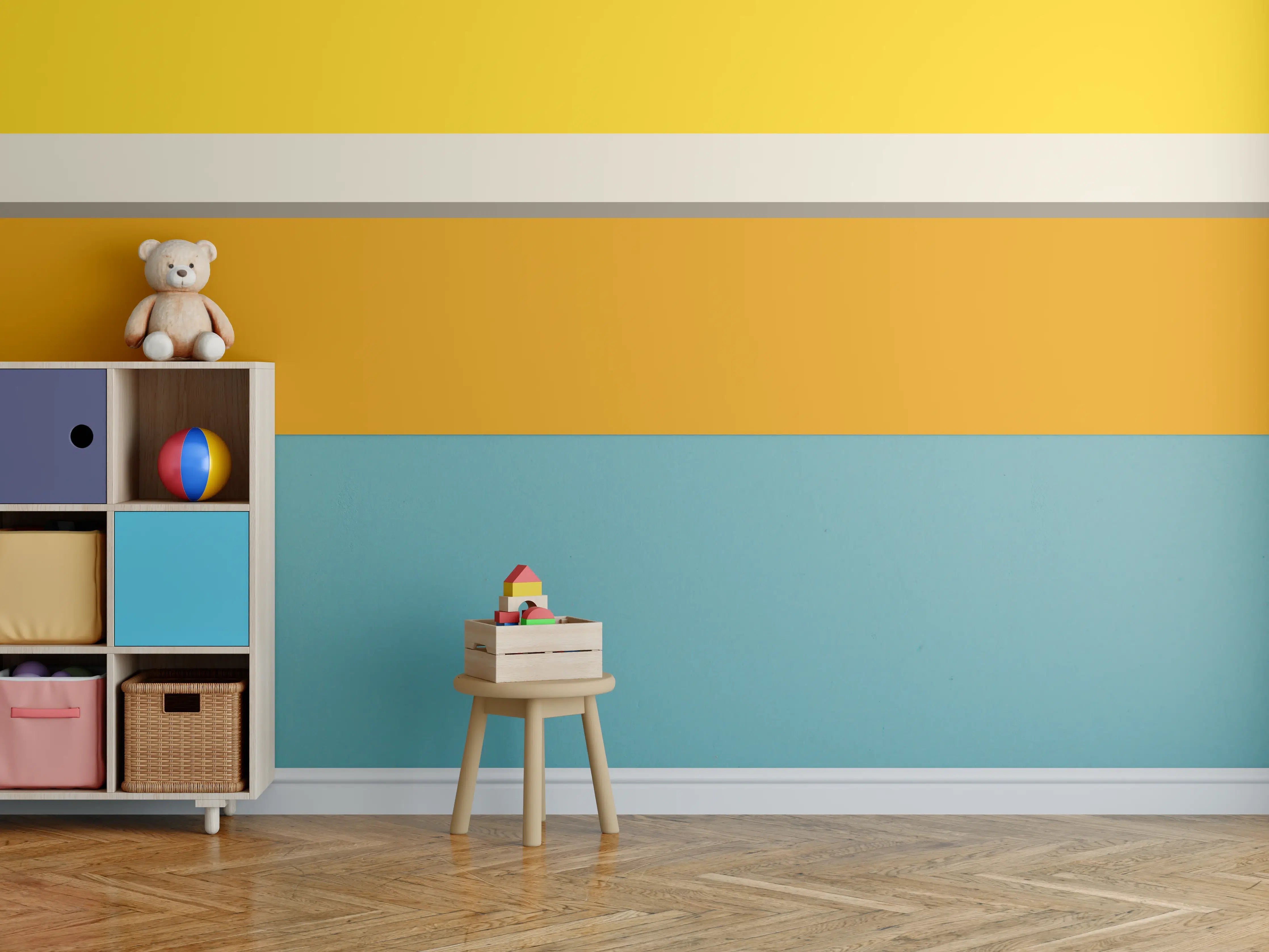 Kinderzimmer Wandgestaltung - The Yellows - Horizontal - Saffron