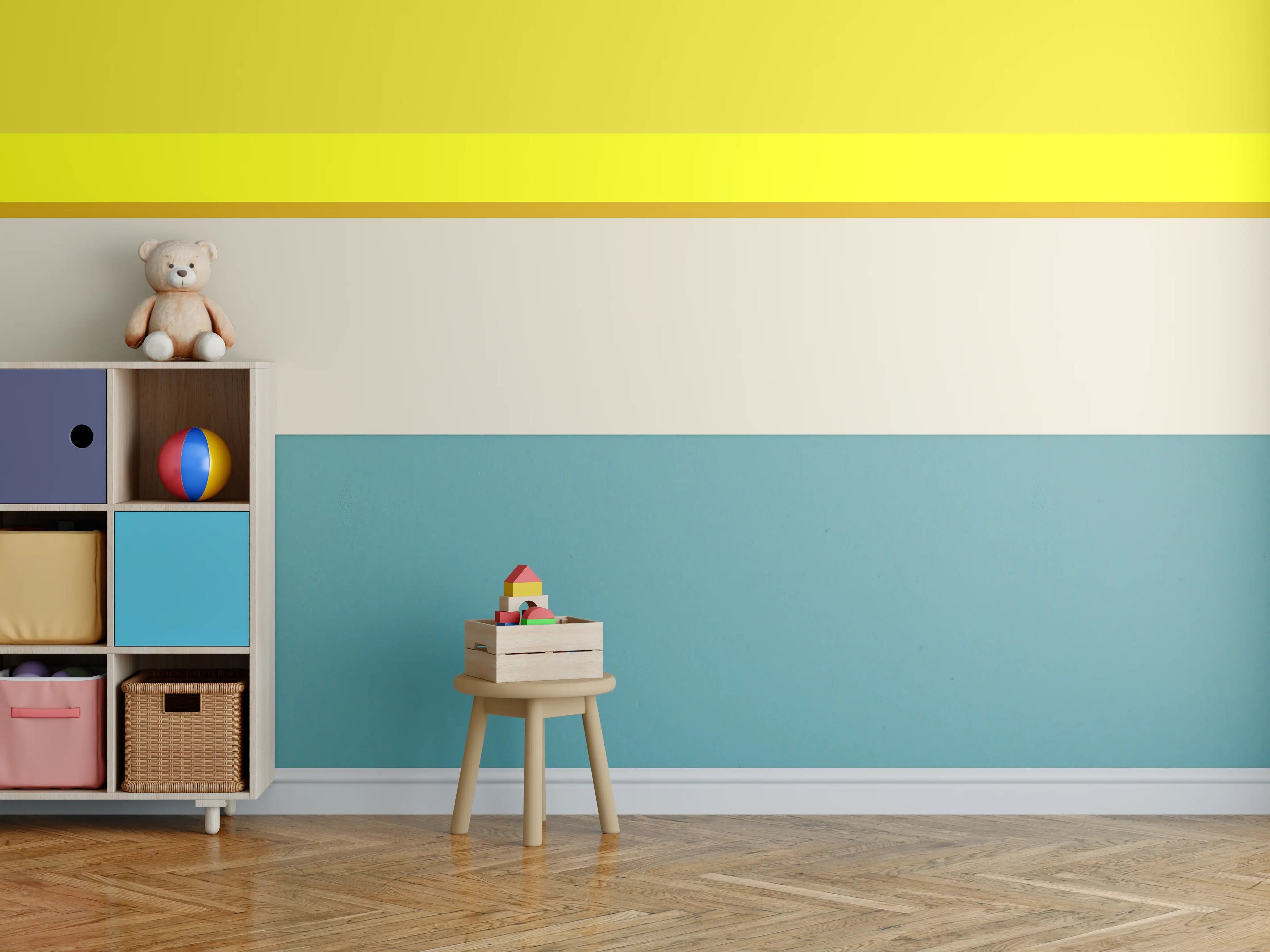 Kinderzimmer Wandgestaltung - The Yellows - Horizontal - Vanilla