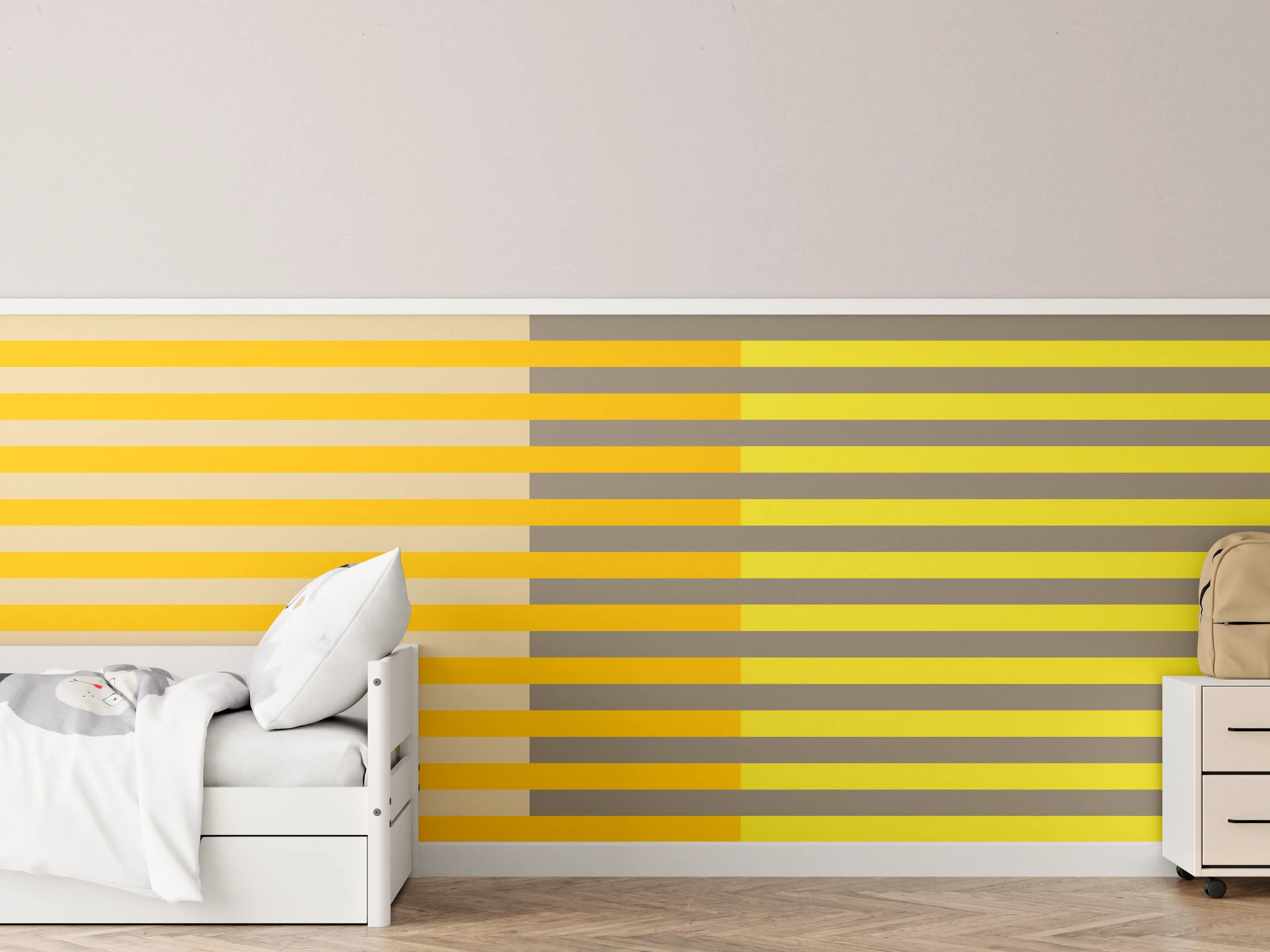 Kinderzimmer Wandgestaltung - The Yellows - Multy Stripes - Honey
