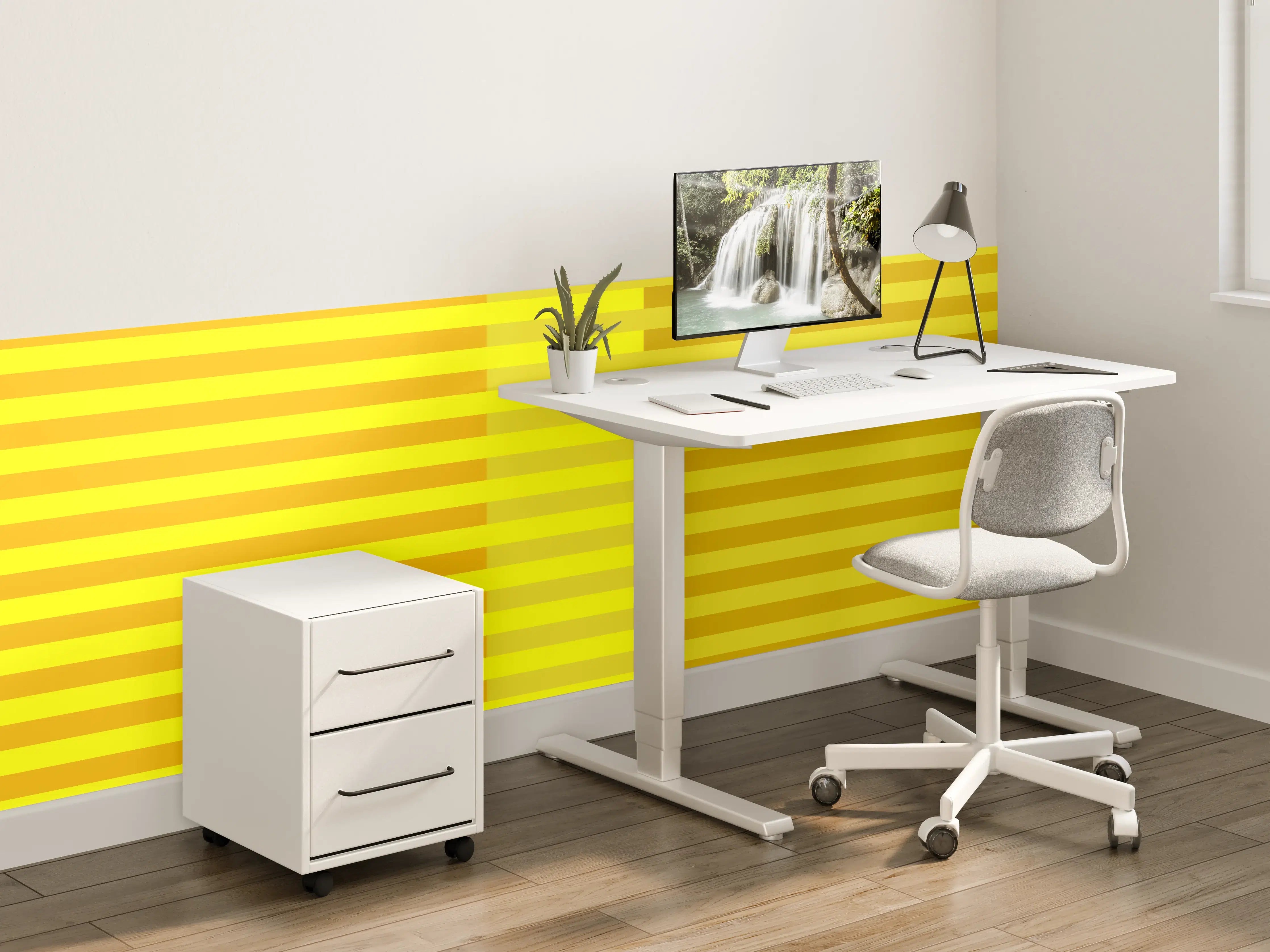 Kinderzimmer Wandgestaltung - The Yellows - Multy Stripes - Lemon