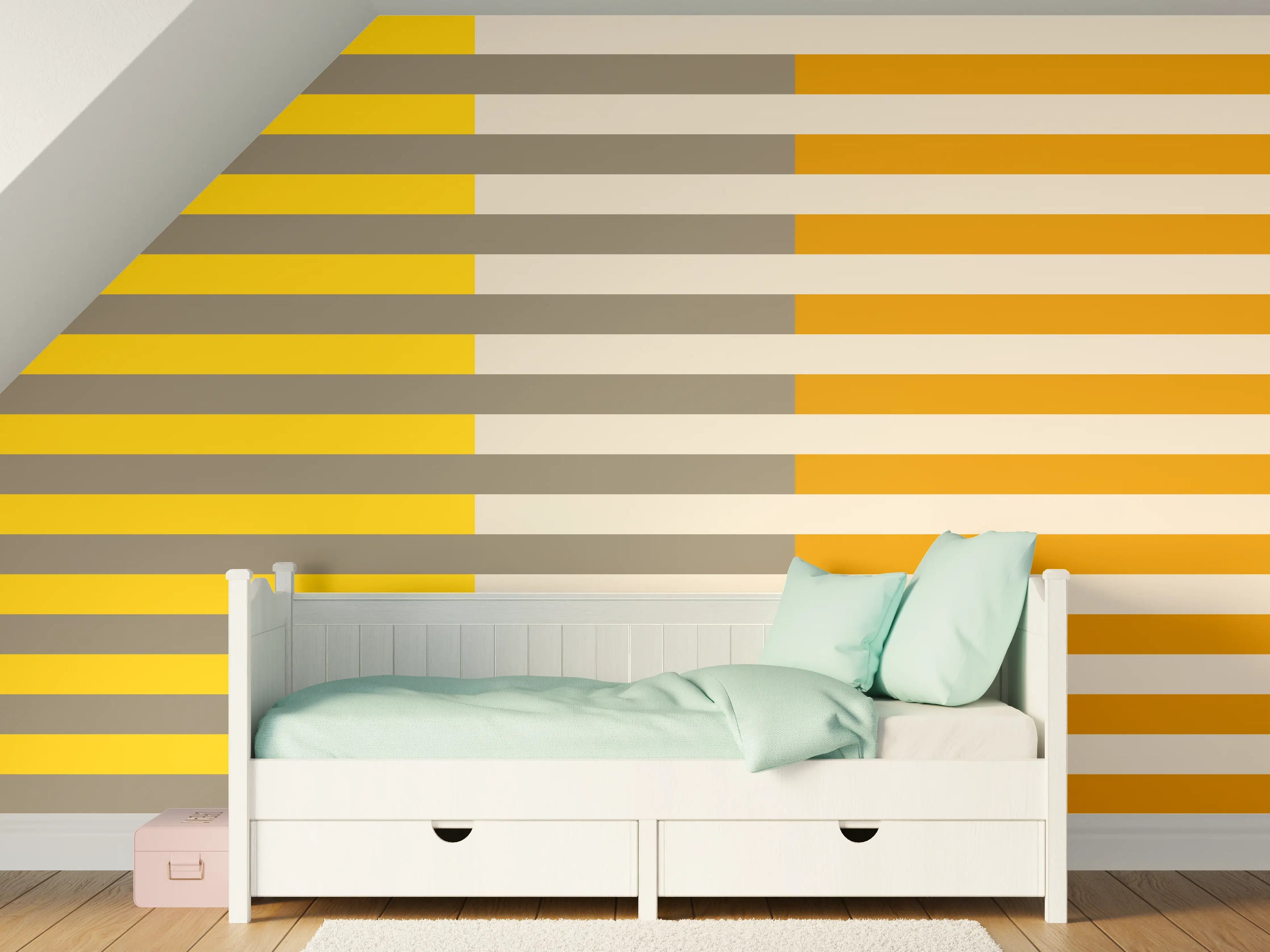 Kinderzimmer Wandgestaltung - The Yellows - Multy Stripes - Saffron