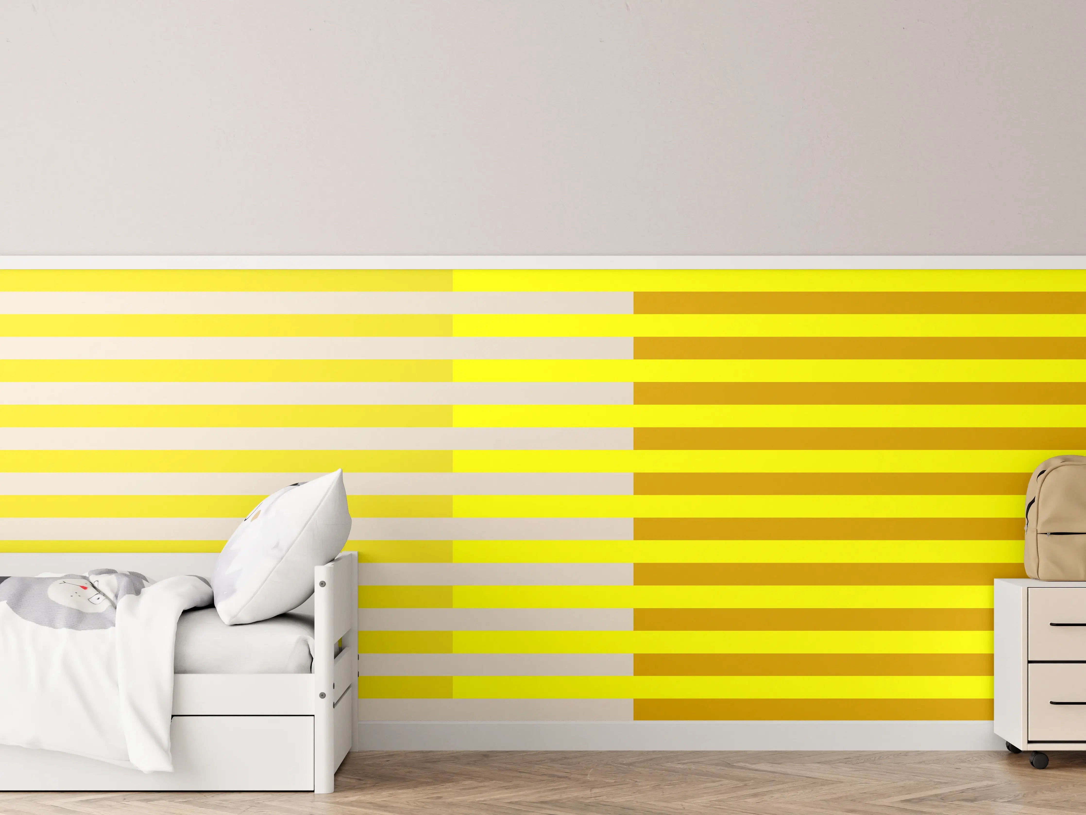 Kinderzimmer Wandgestaltung - The Yellows - Multy Stripes - Vanilla
