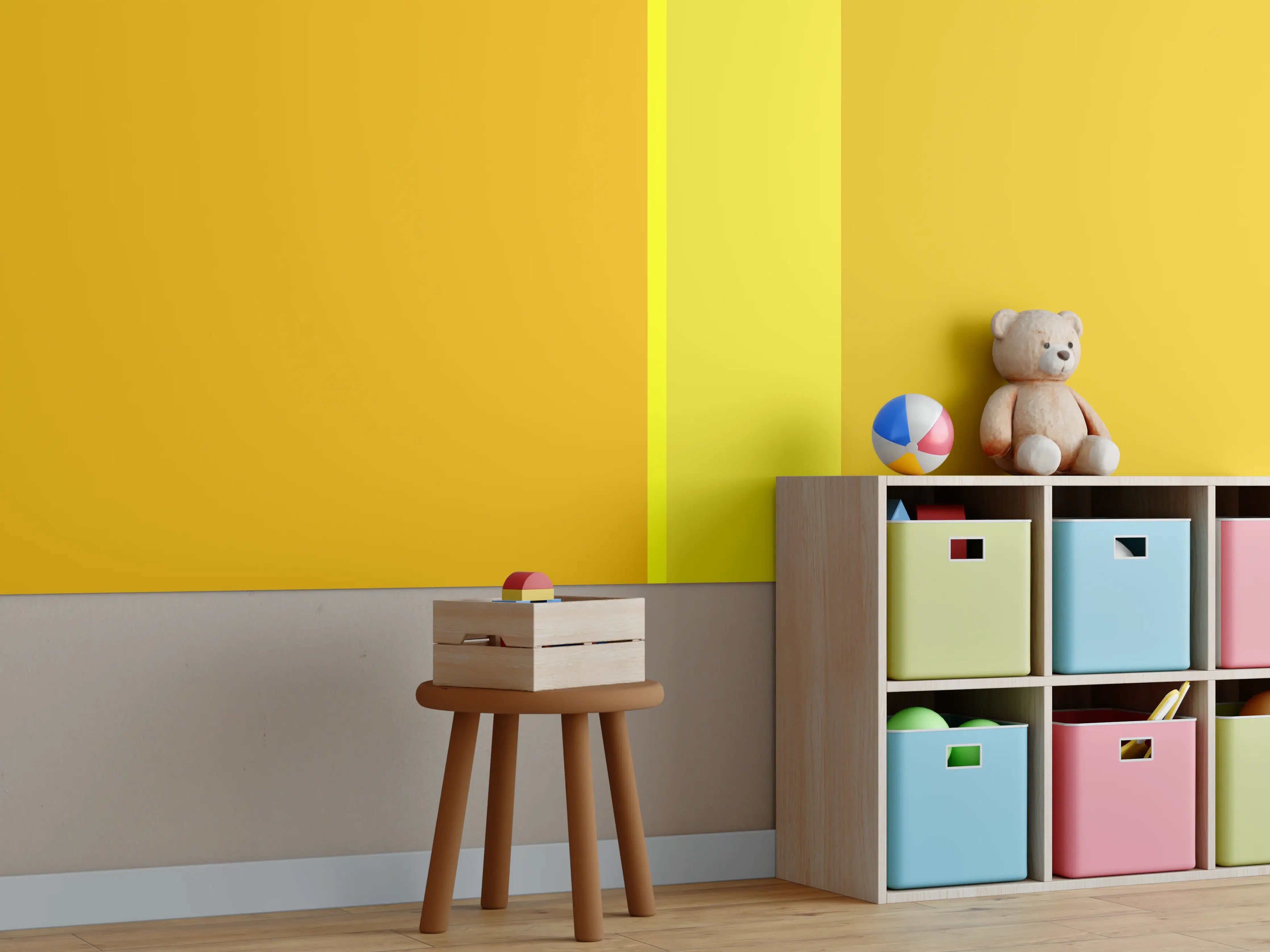 Kinderzimmer Wandgestaltung - The Yellows - Vertical - Lemon