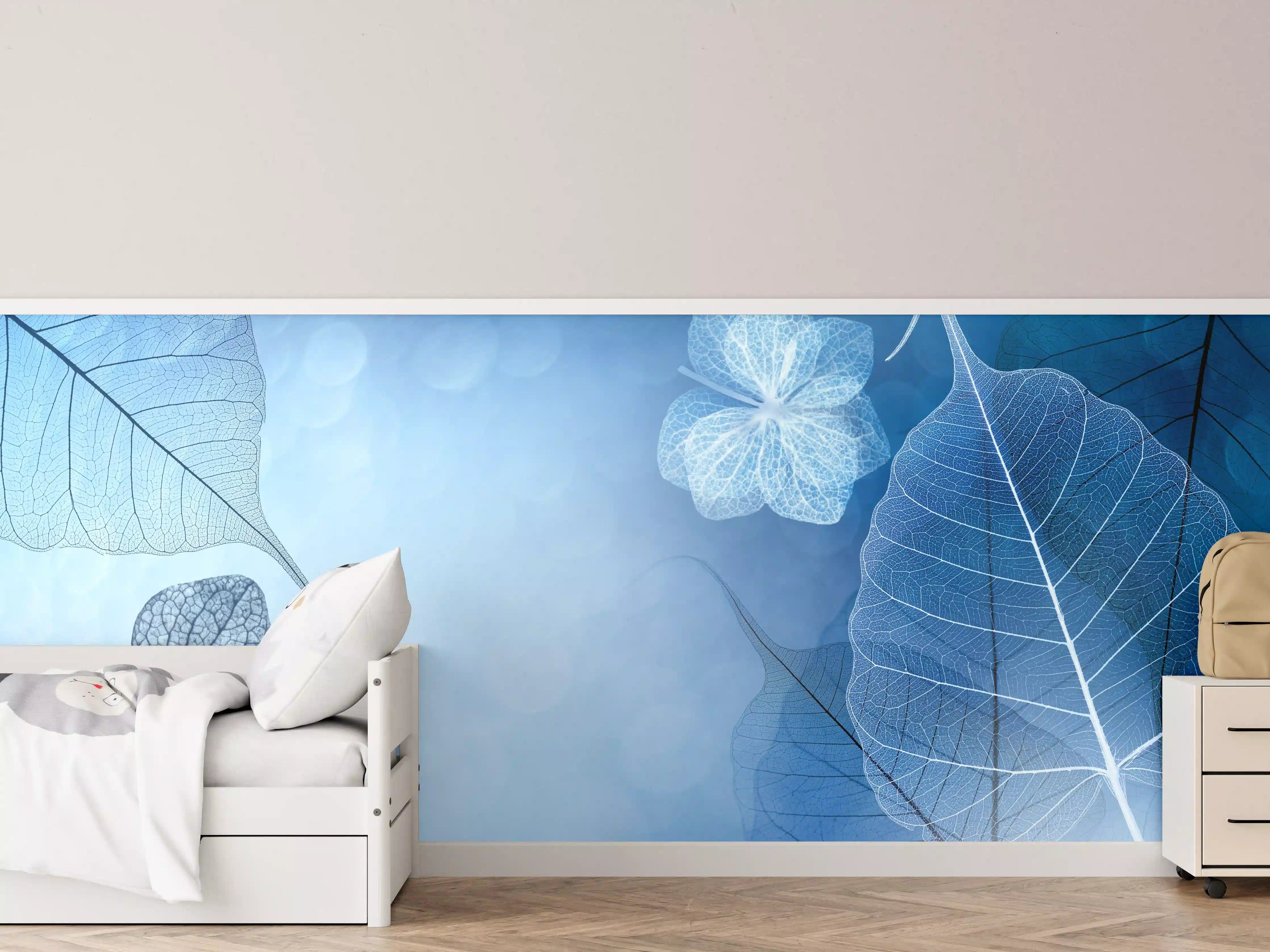 Kinderzimmer Wandgestaltung - Transluzente Blattadern Makrofotografie