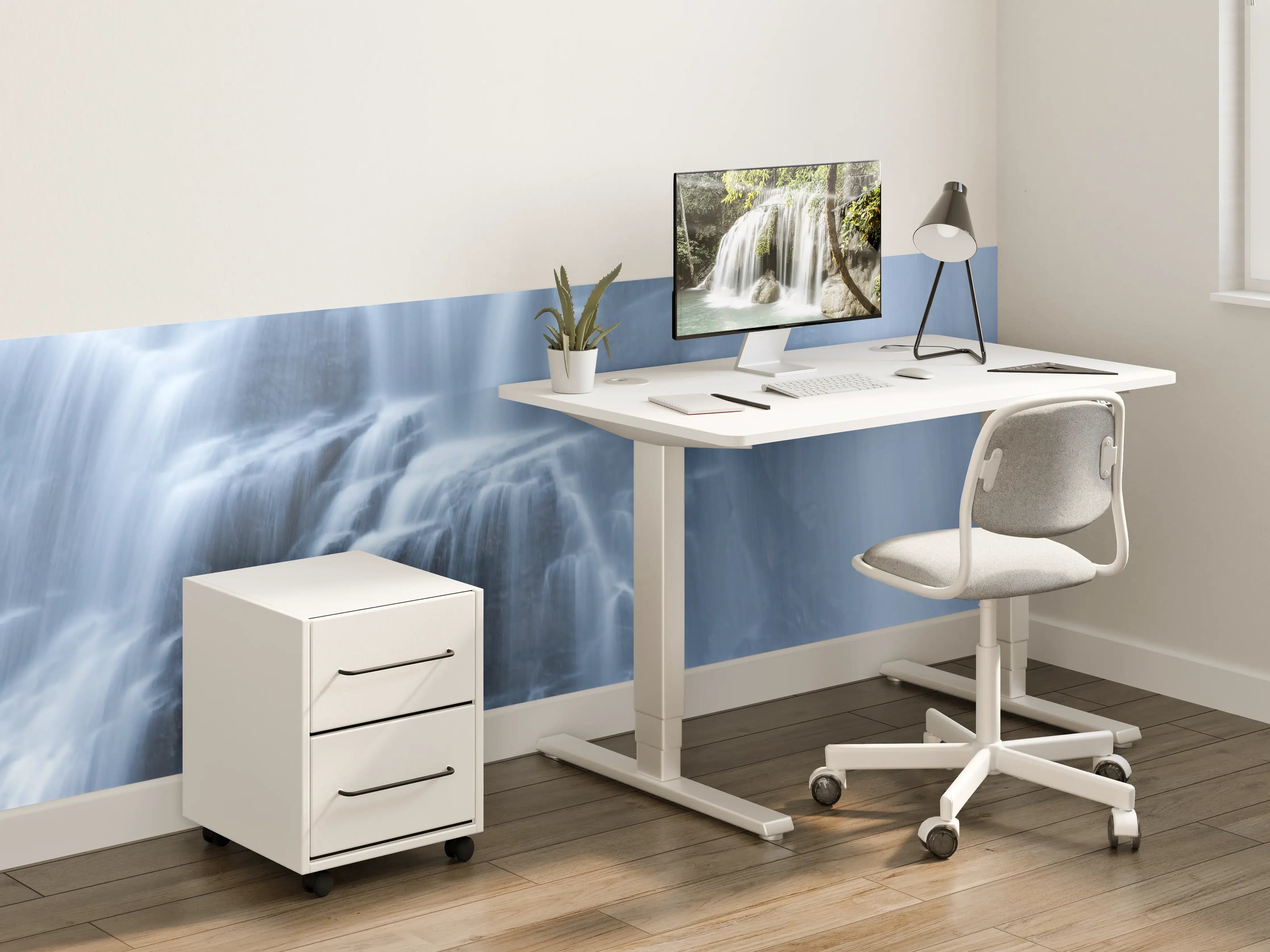 Kinderzimmer Wandgestaltung - Traumartiger Wasserfall an Felsenwand