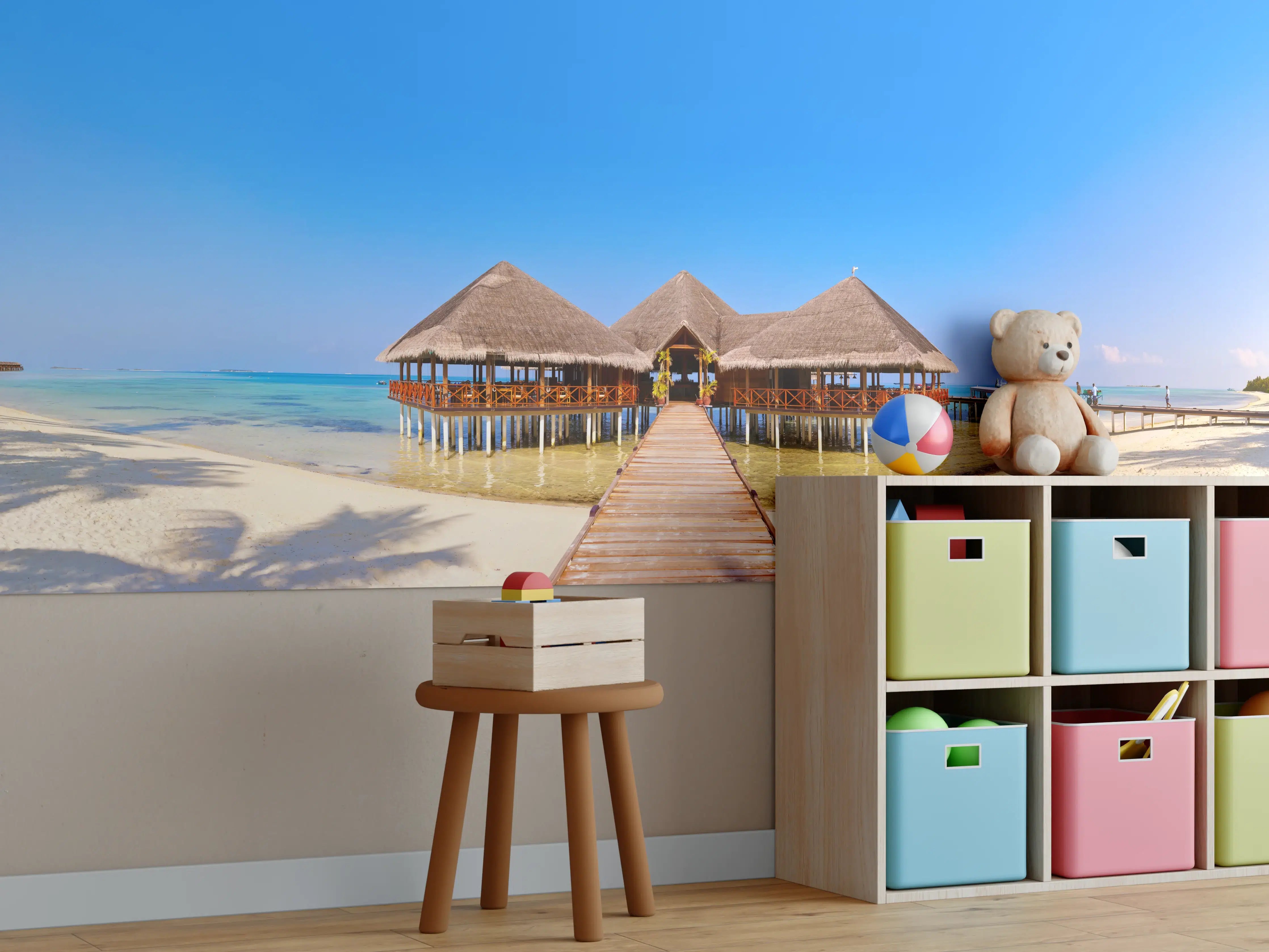 Kinderzimmer Wandgestaltung - Tropische Malediveninsel
