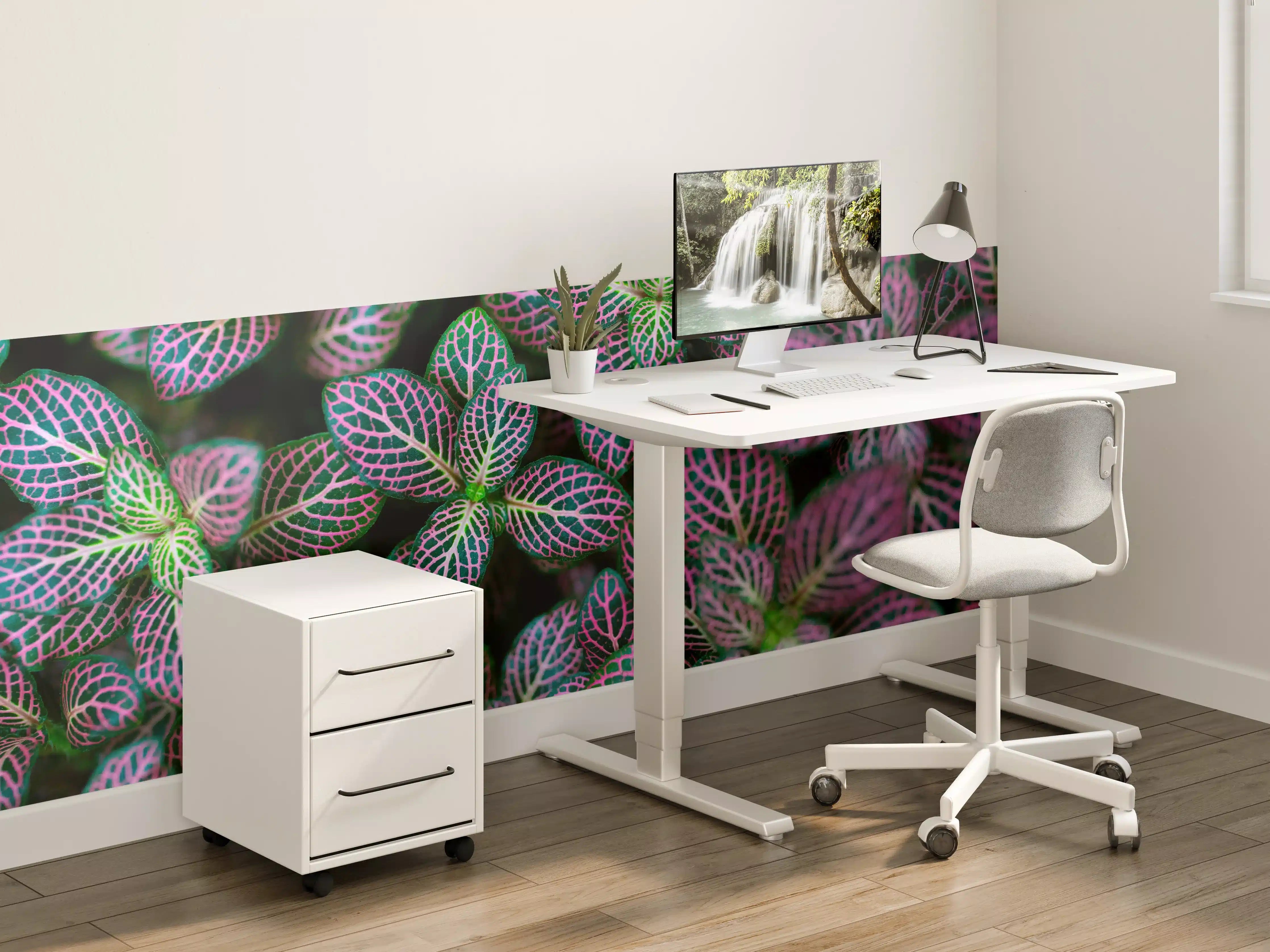 Kinderzimmer Wandgestaltung - Tropische Pflanzen Bunte Textur