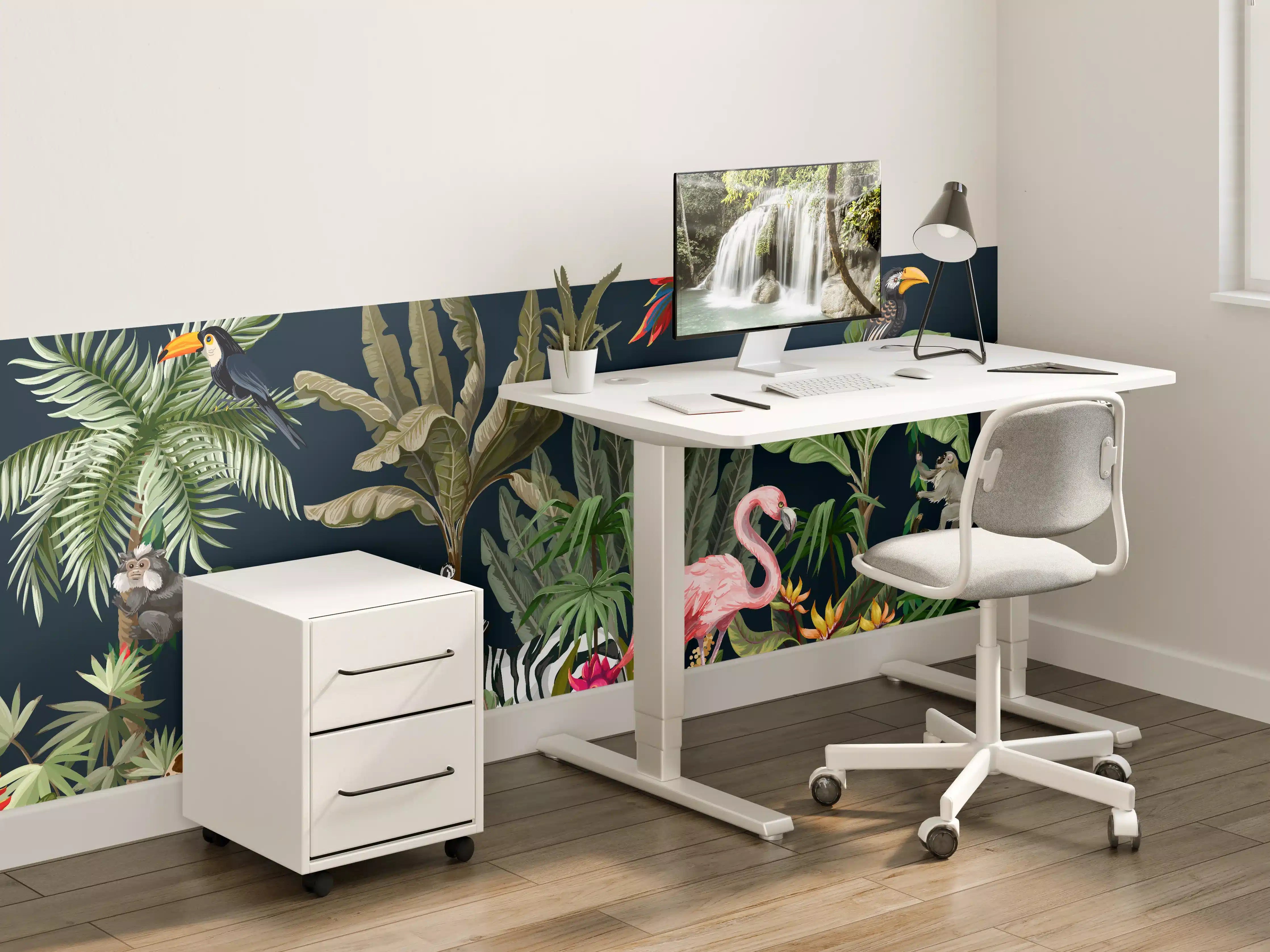 Kinderzimmer Wandgestaltung - Tropische Pflanzen & Tiere