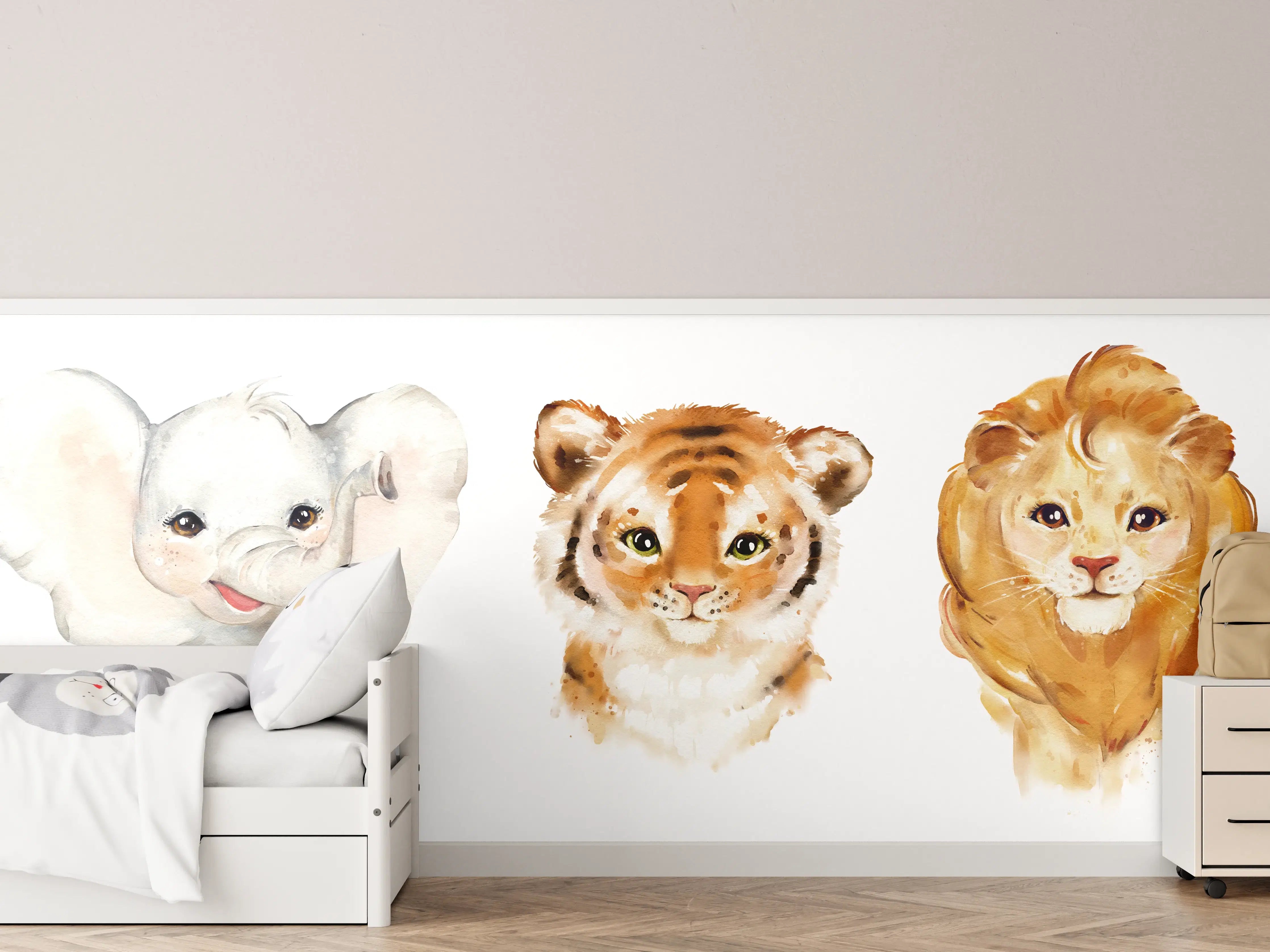 Kinderzimmer Wandgestaltung - Tropische Tiere 