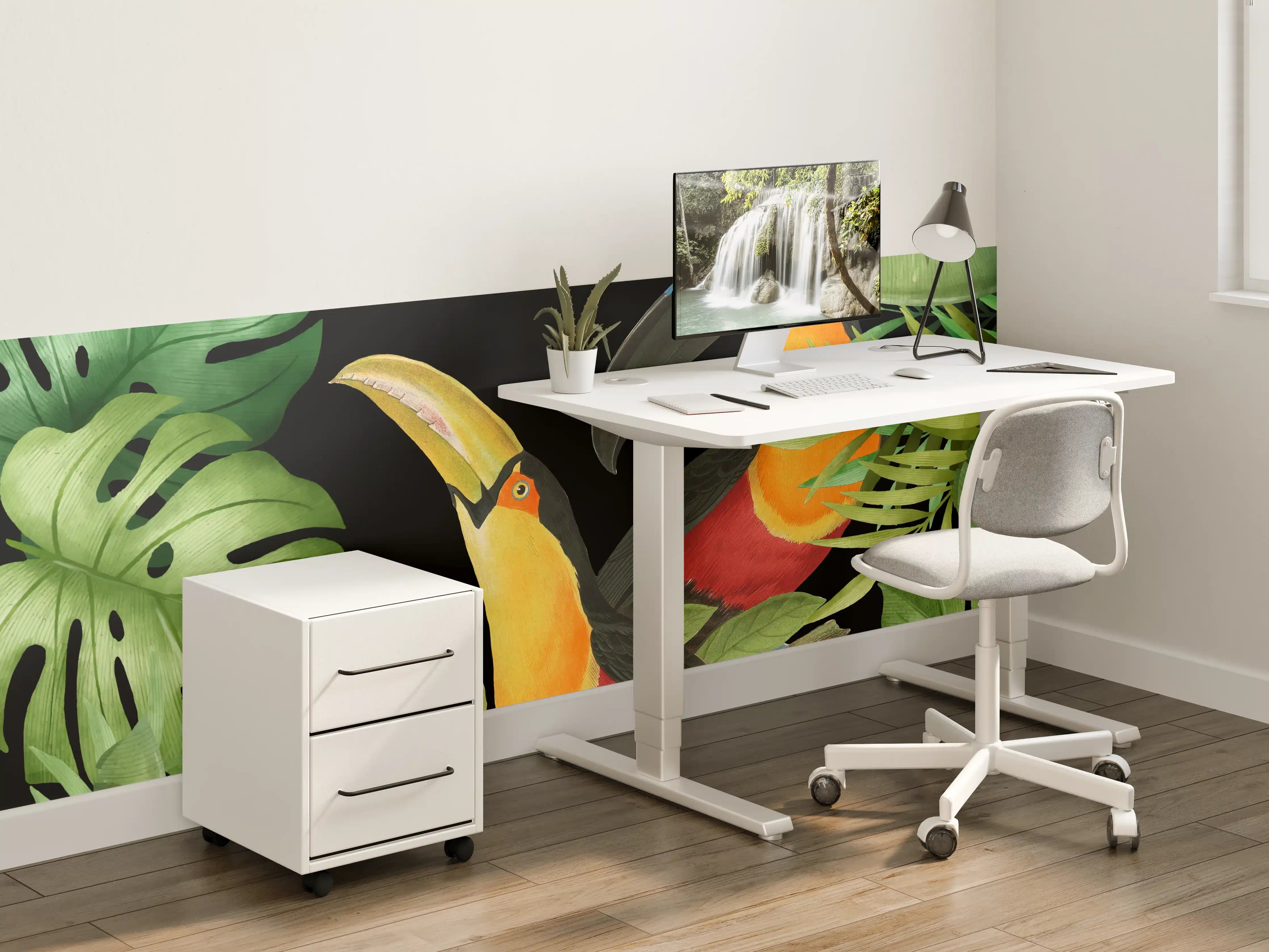 Kinderzimmer Wandgestaltung - Tropischer Dschungel - Tukane