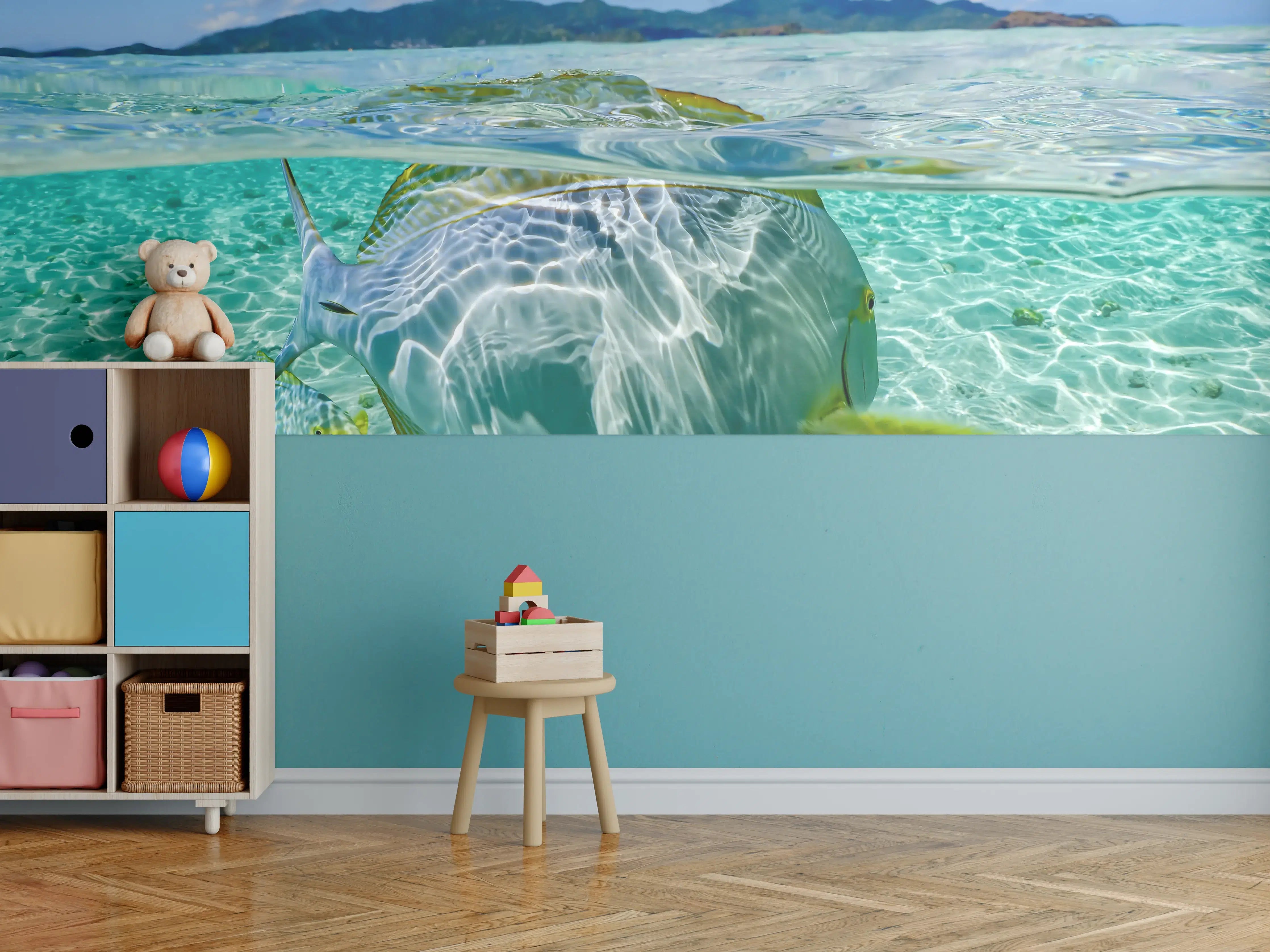 Kinderzimmer Wandgestaltung - Tropischer Fisch - Unterwasserwelt
