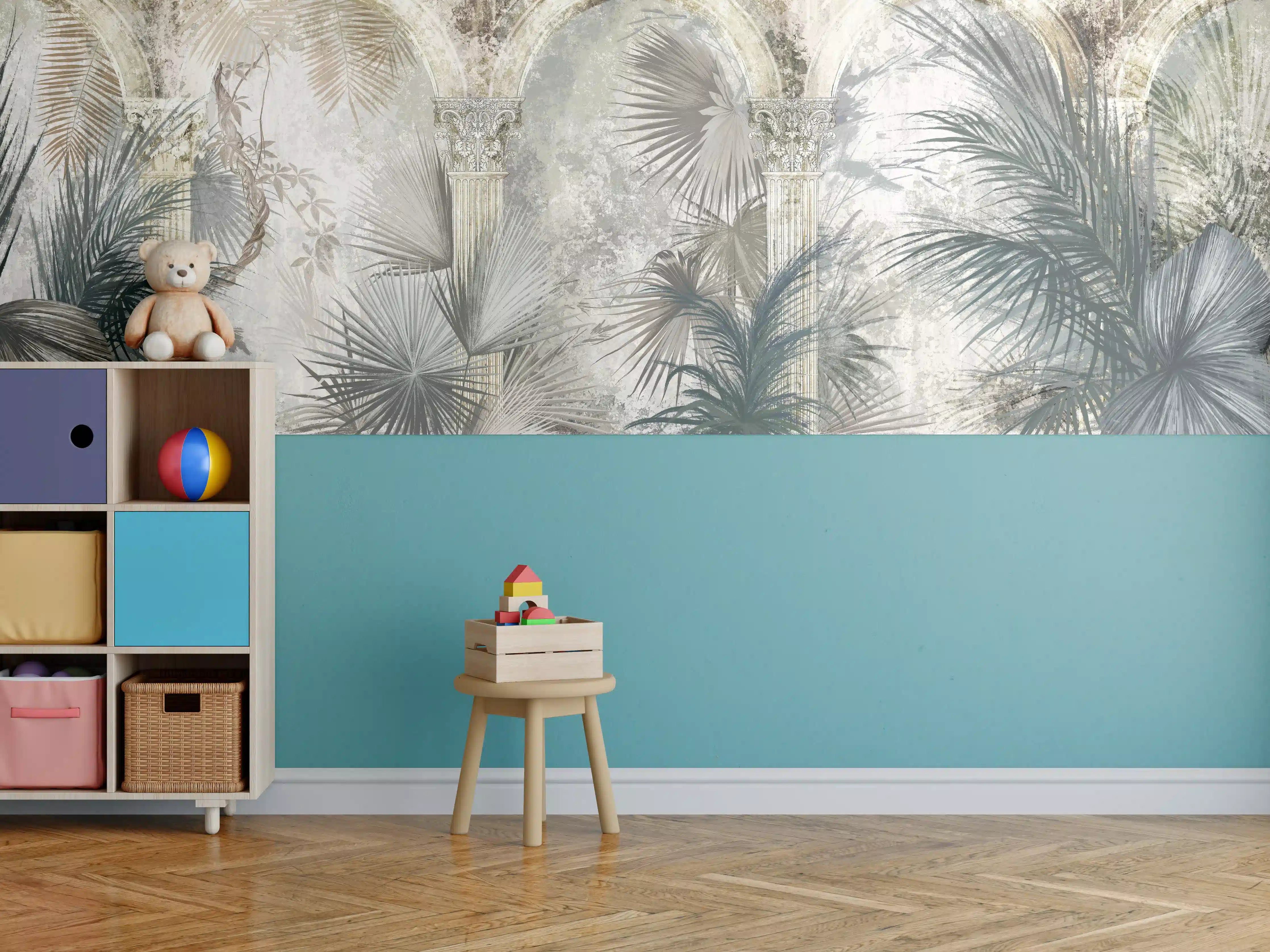 Kinderzimmer Wandgestaltung - Tropischer Wald - Zeichnung