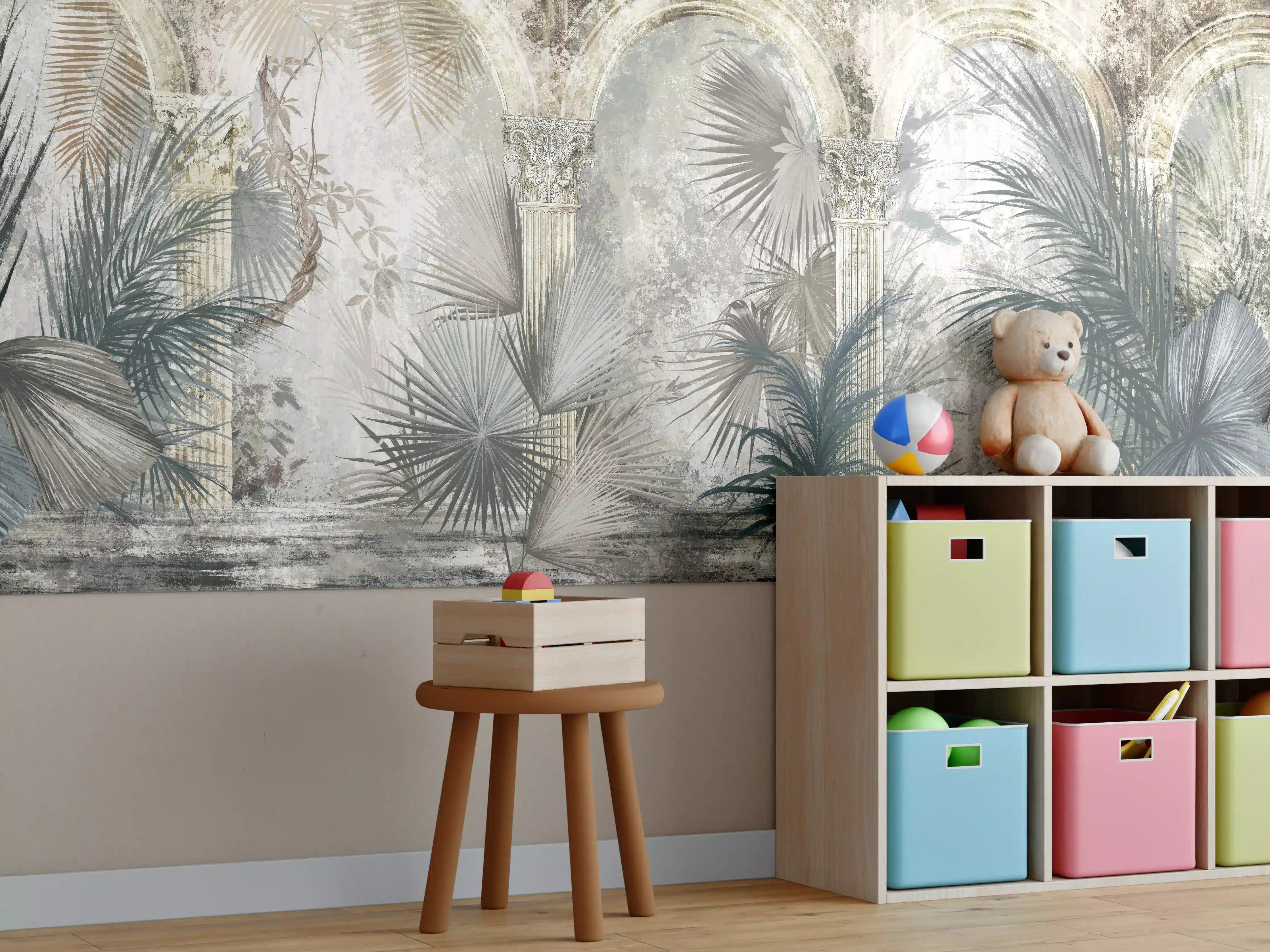 Kinderzimmer Wandgestaltung - Tropischer Wald - Zeichnung