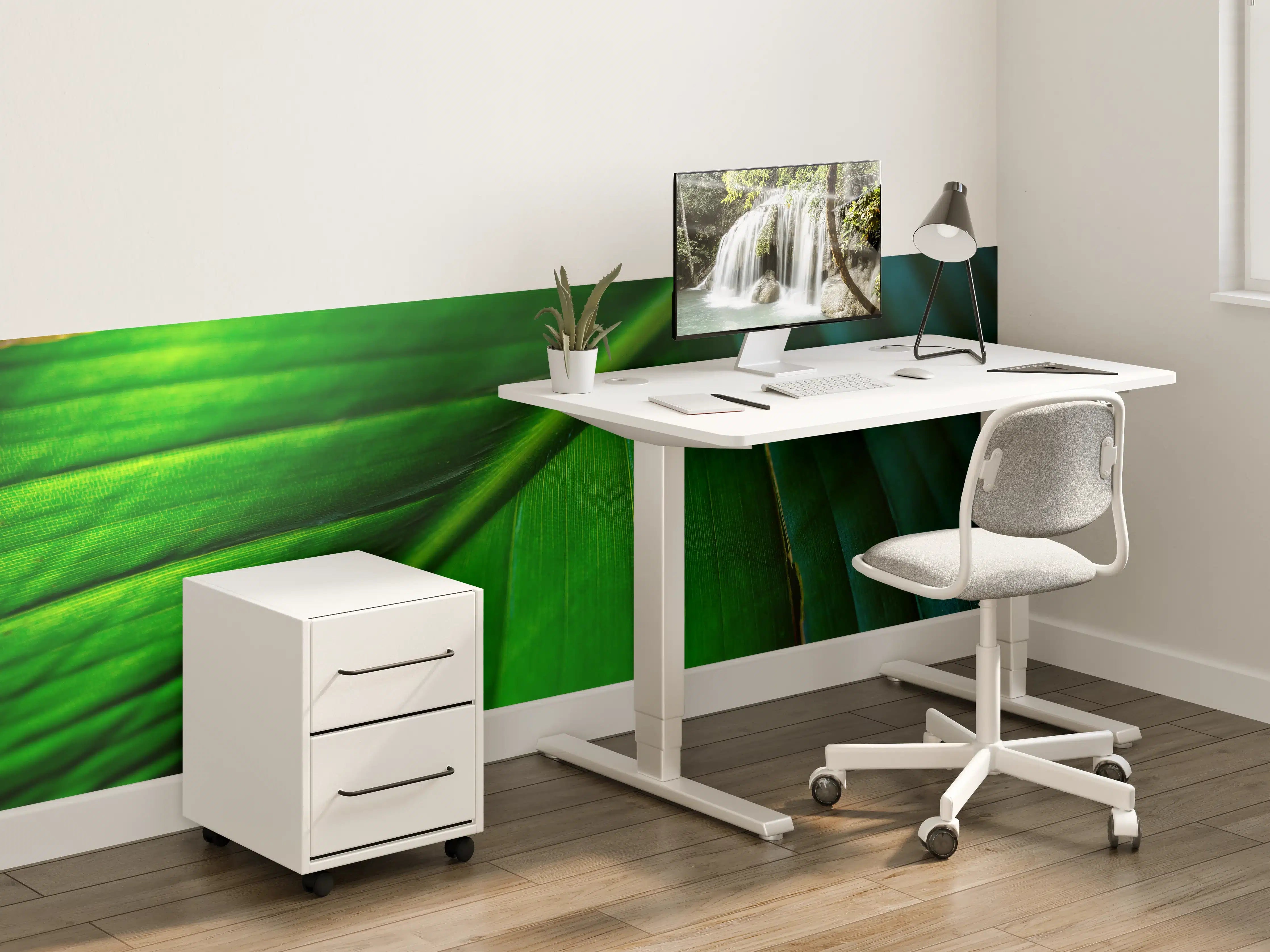 Kinderzimmer Wandgestaltung - Tropisches Grün Pflanzenblatt