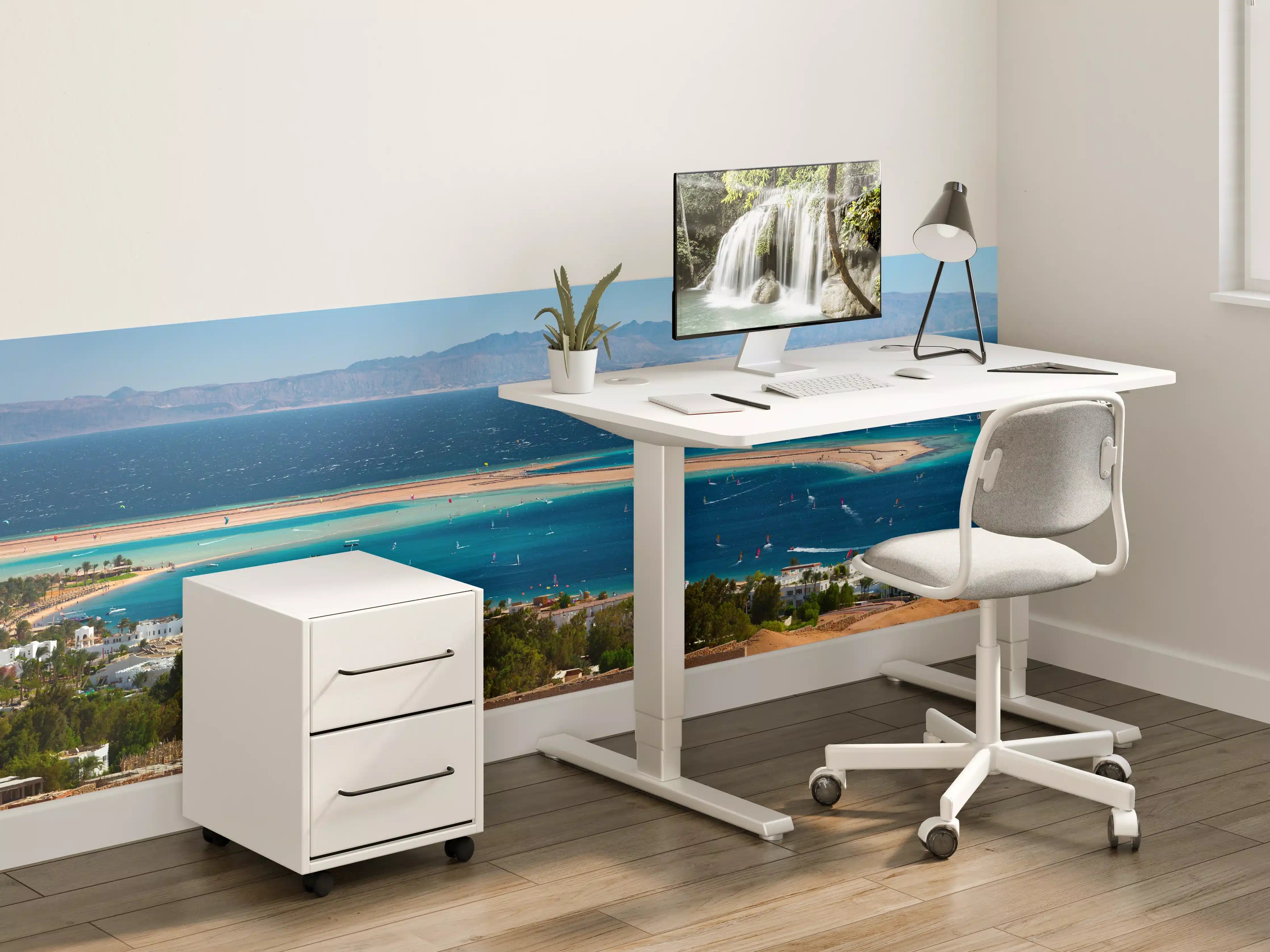 Kinderzimmer Wandgestaltung - Türkisblaue Lagunenansicht