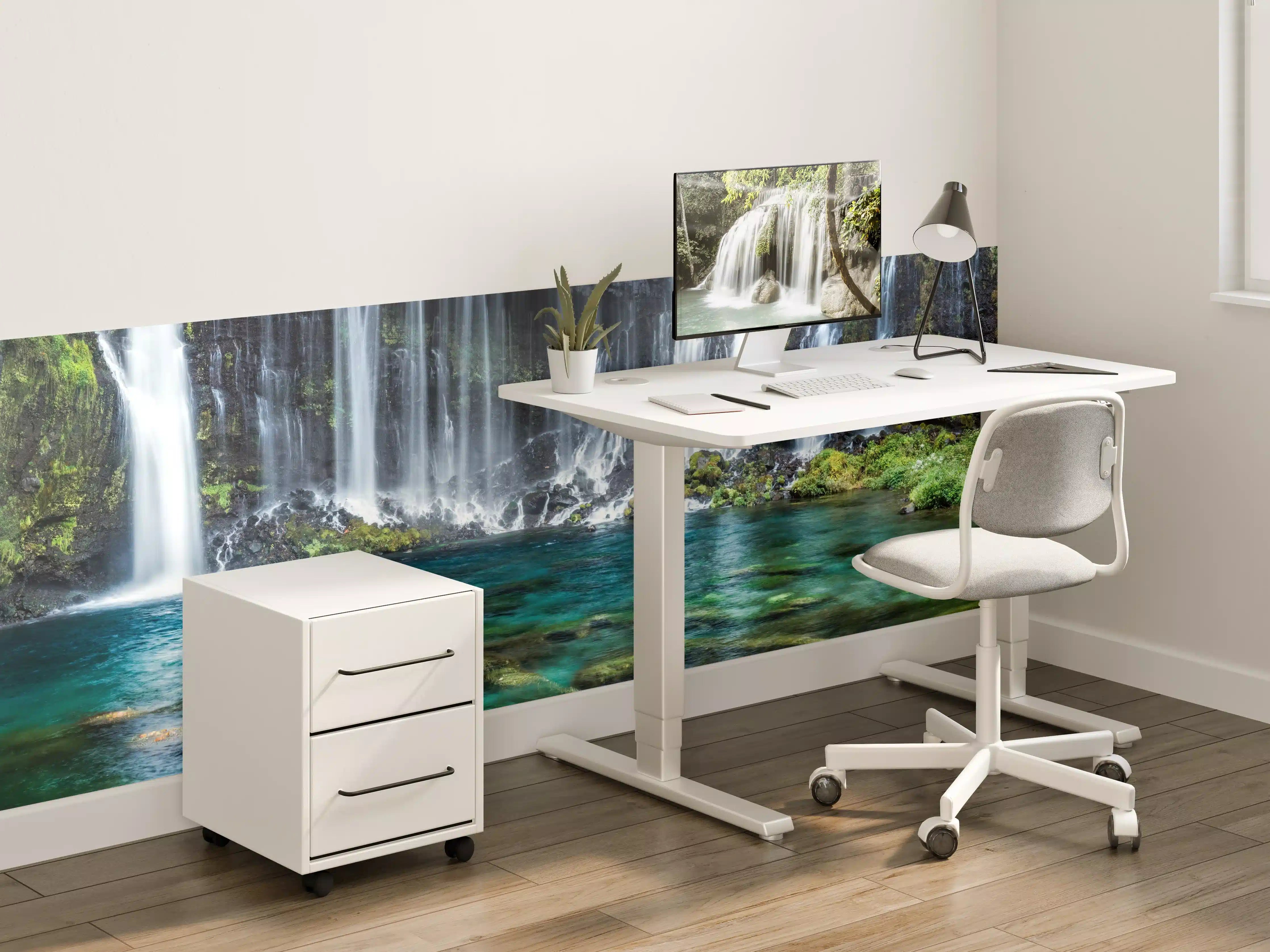 Kinderzimmer Wandgestaltung - Türkisblaue Wasserfälle in Japan