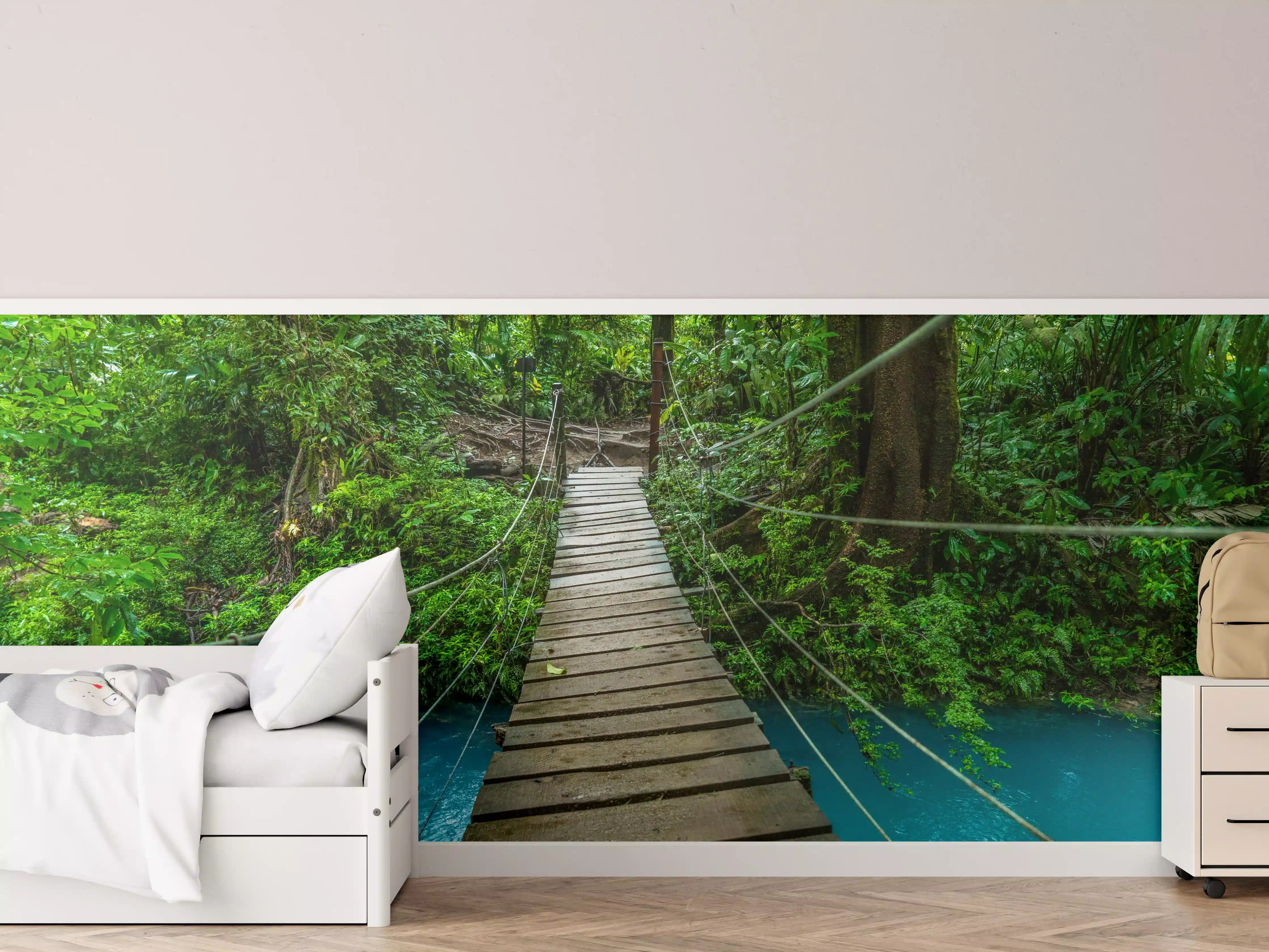 Kinderzimmer Wandgestaltung - Türkisblaues Flusswandern Costa Rica