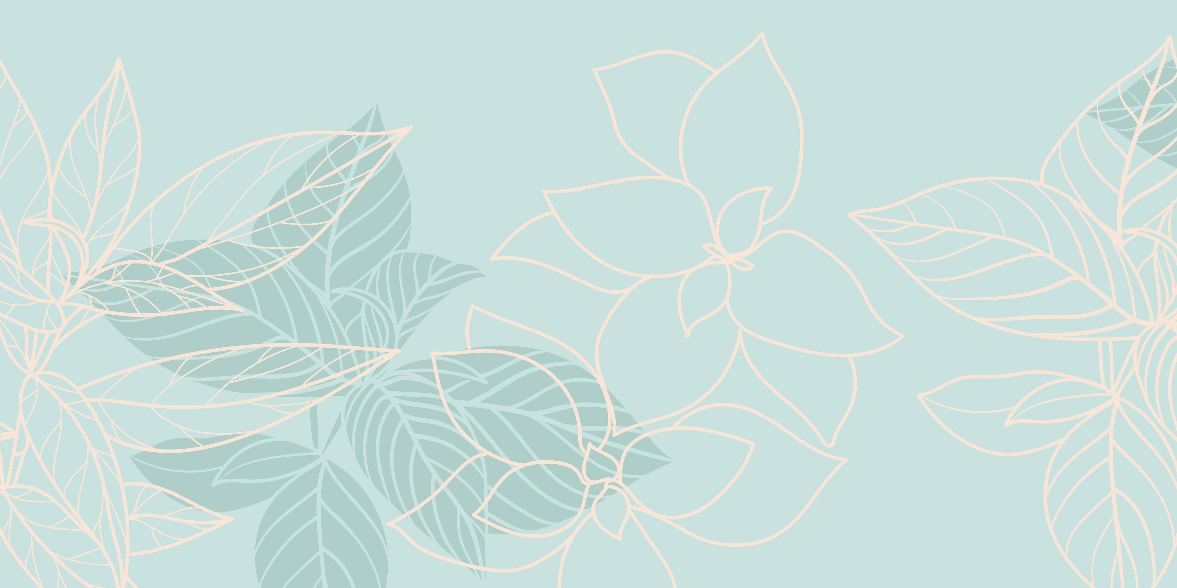 Kinderzimmer Wandgestaltung-Türkise Pflanzen