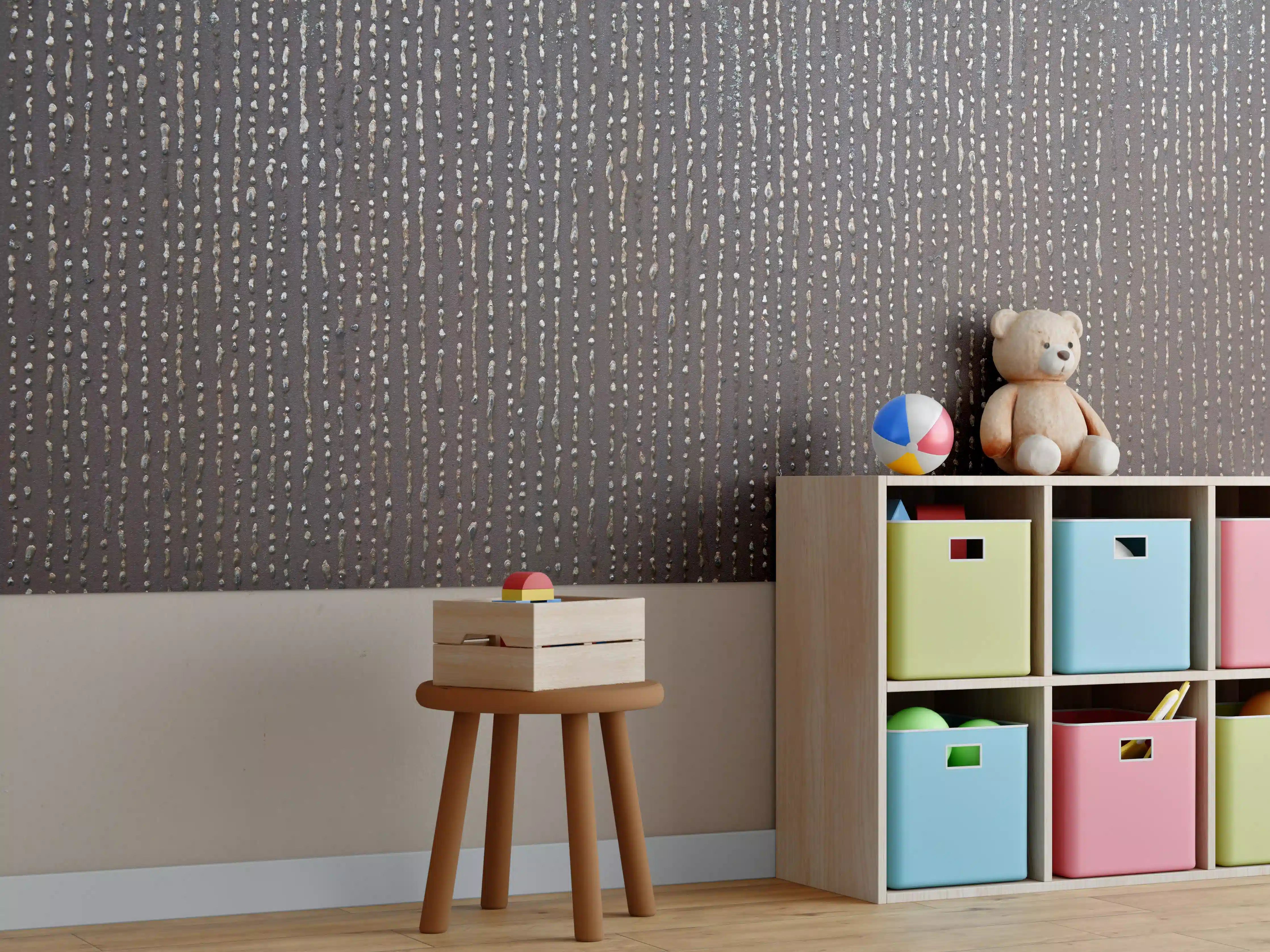 Kinderzimmer Wandgestaltung - Ungewöhnliche Tropfenstruktur