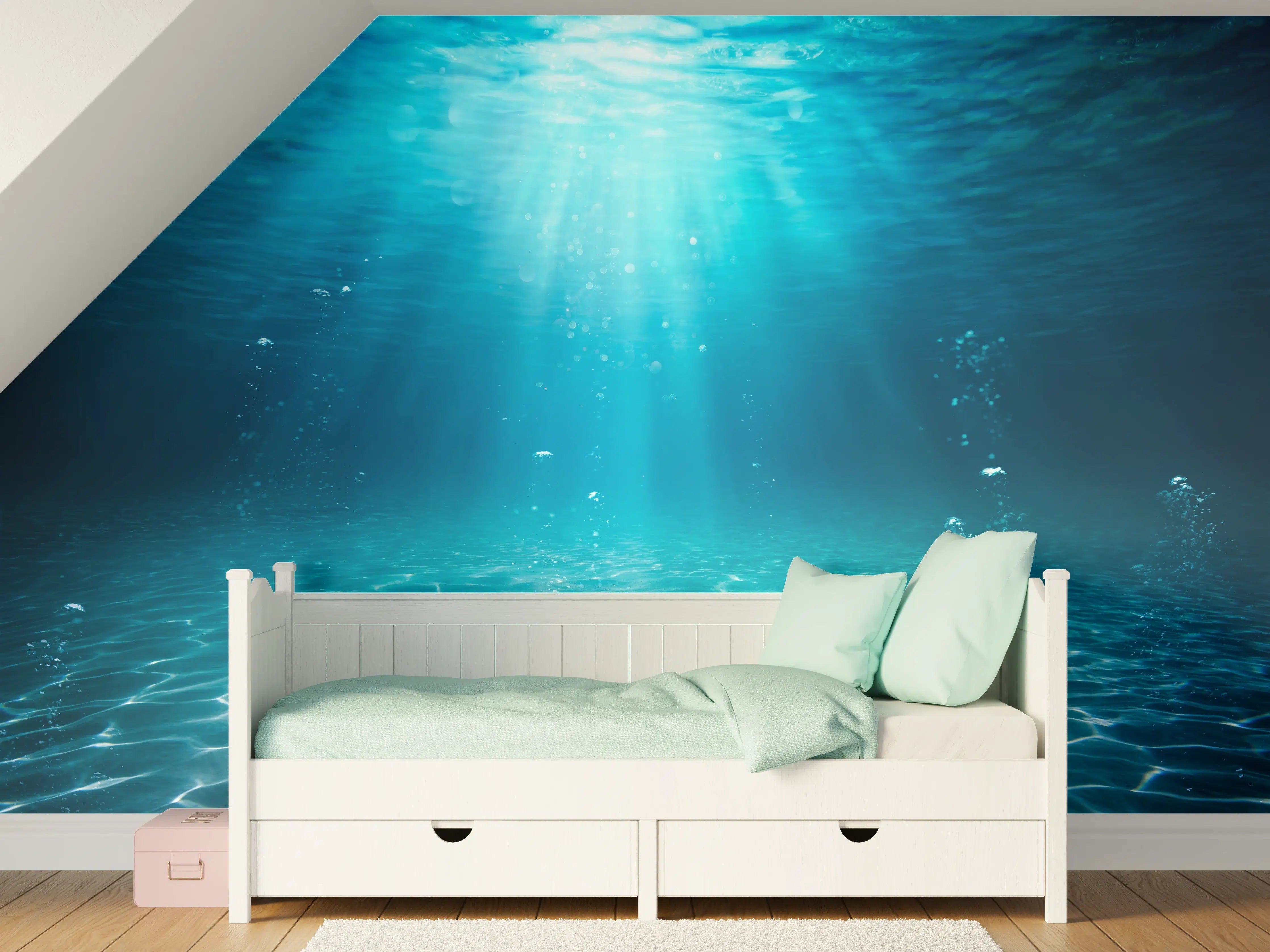 Kinderzimmer Wandgestaltung - Unterwasser Blick - Ozean