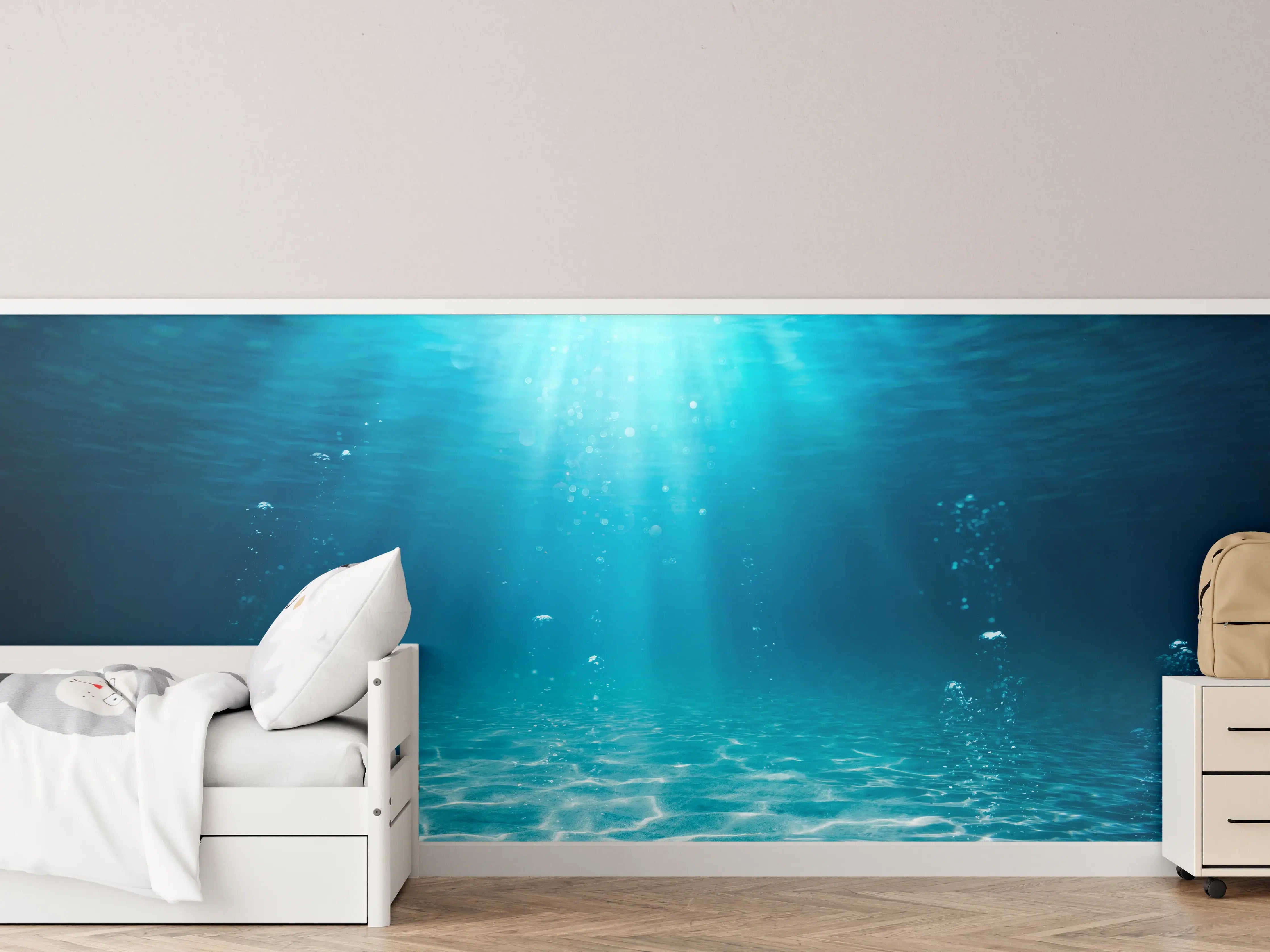 Kinderzimmer Wandgestaltung - Unterwasser Blick - Ozean