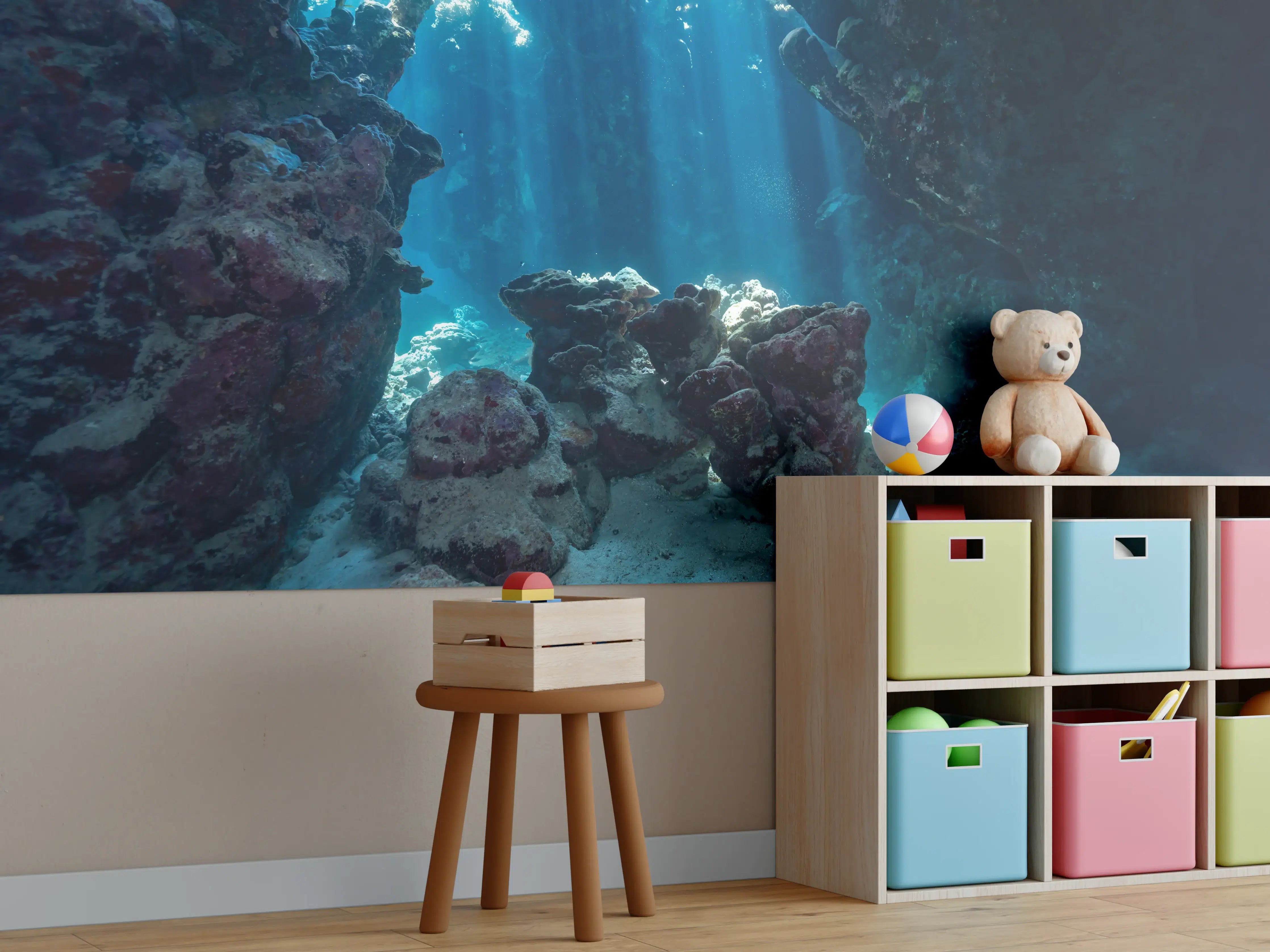 Kinderzimmer Wandgestaltung - Unterwasseransicht eines Riffs