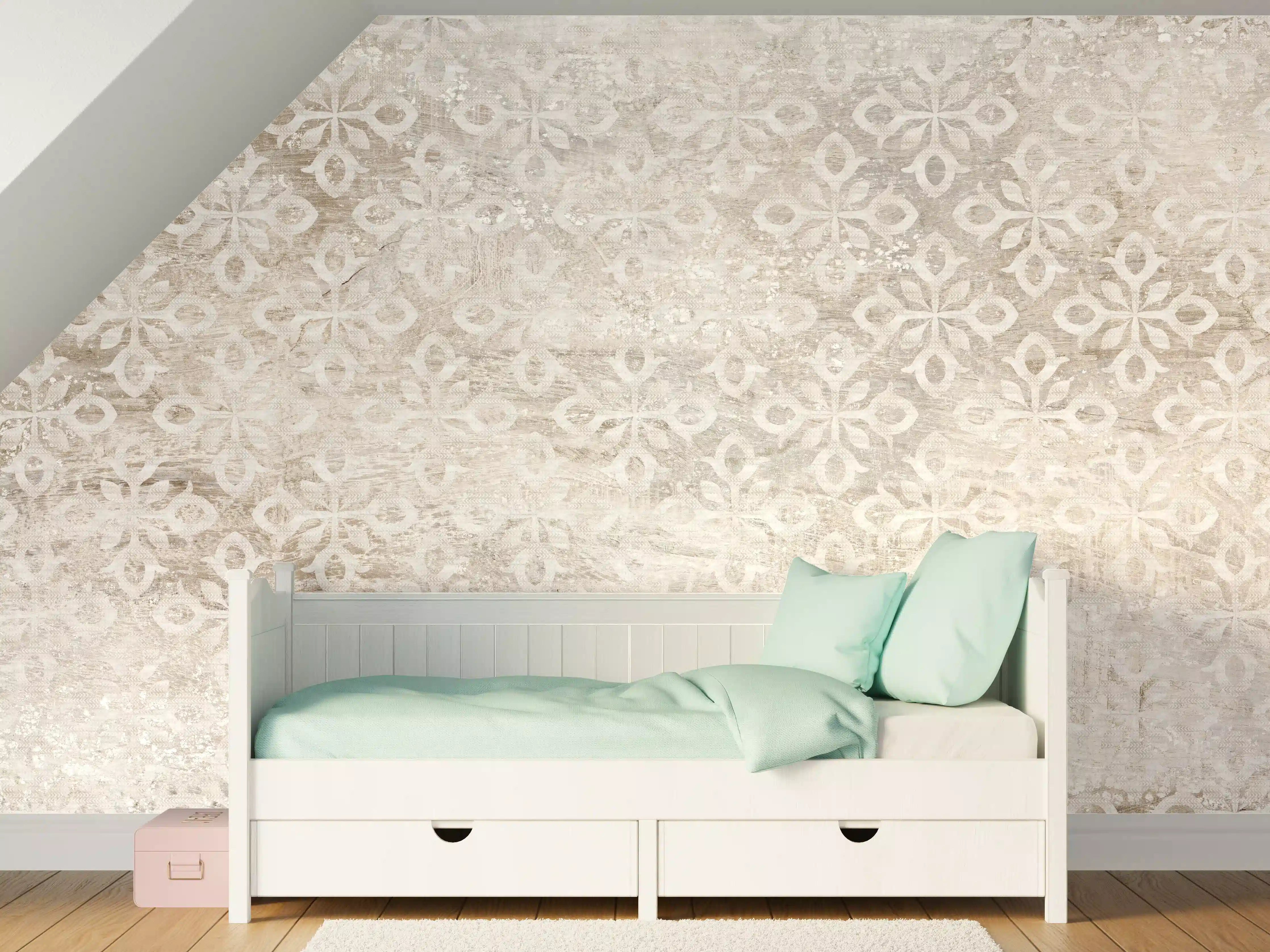 Kinderzimmer Wandgestaltung - Verunreinigtes Ornament Muster