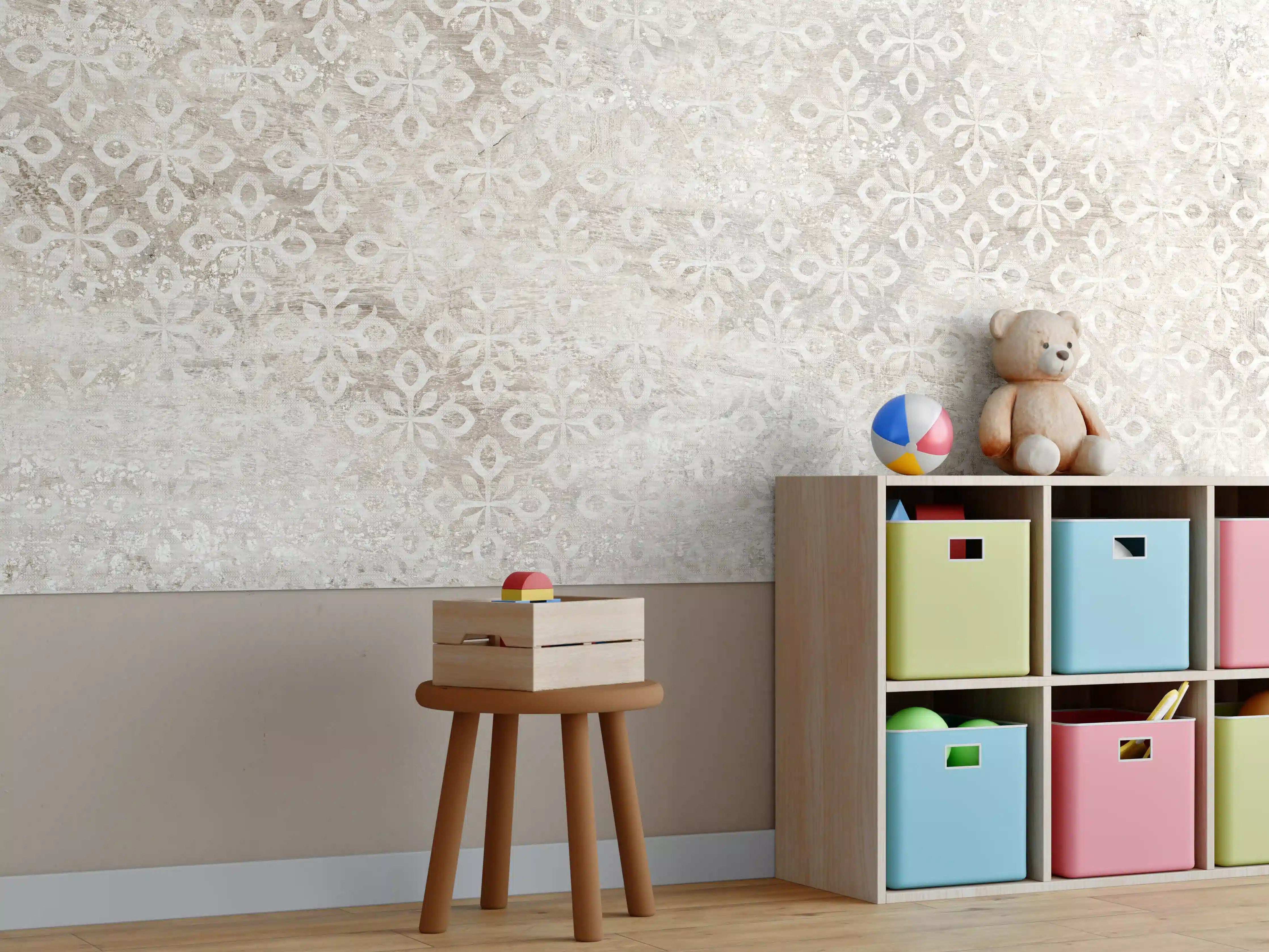 Kinderzimmer Wandgestaltung - Verunreinigtes Ornament Muster