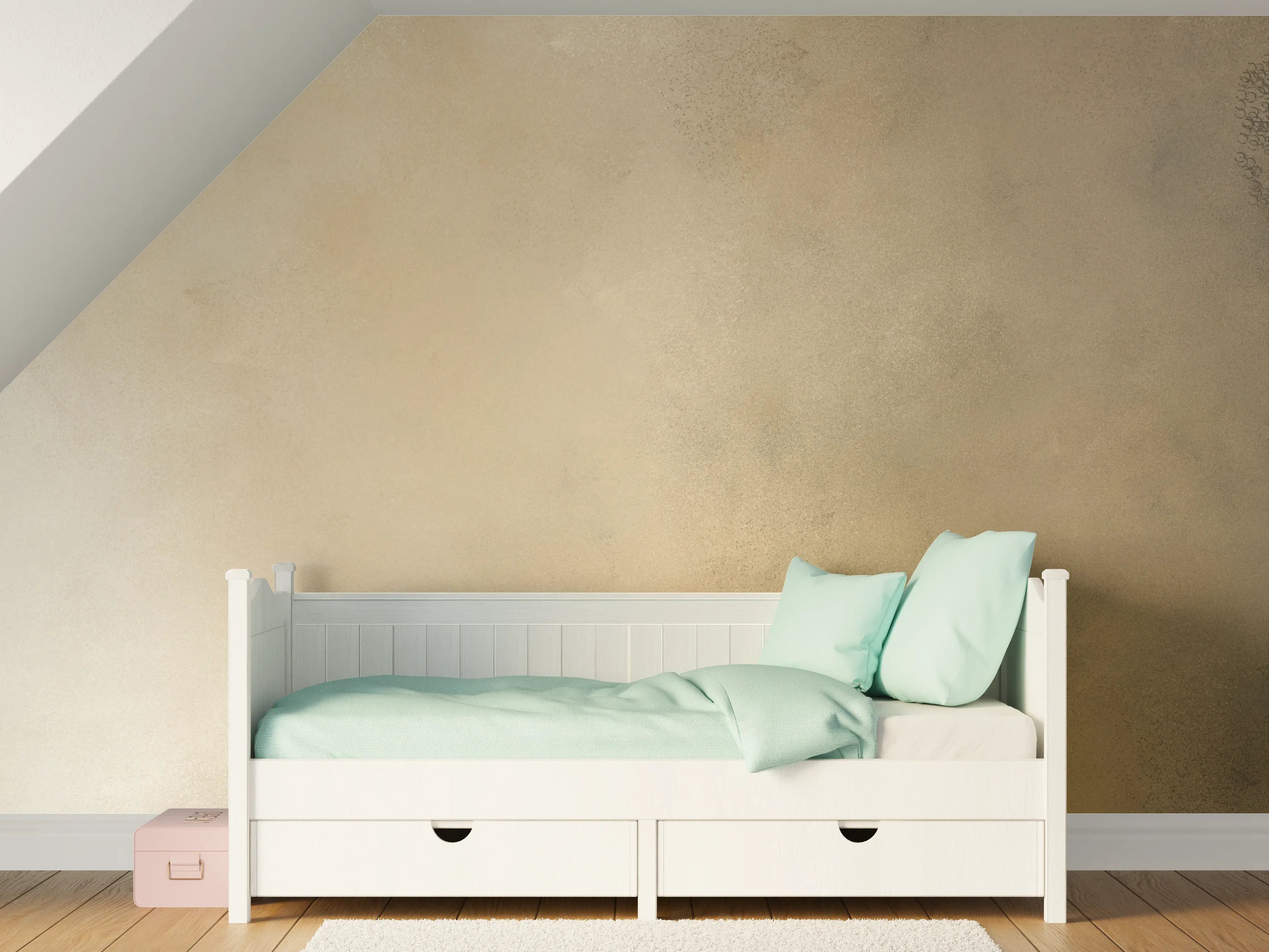 Kinderzimmer Wandgestaltung - Verwaschene Beige-Braun-Graue Textur