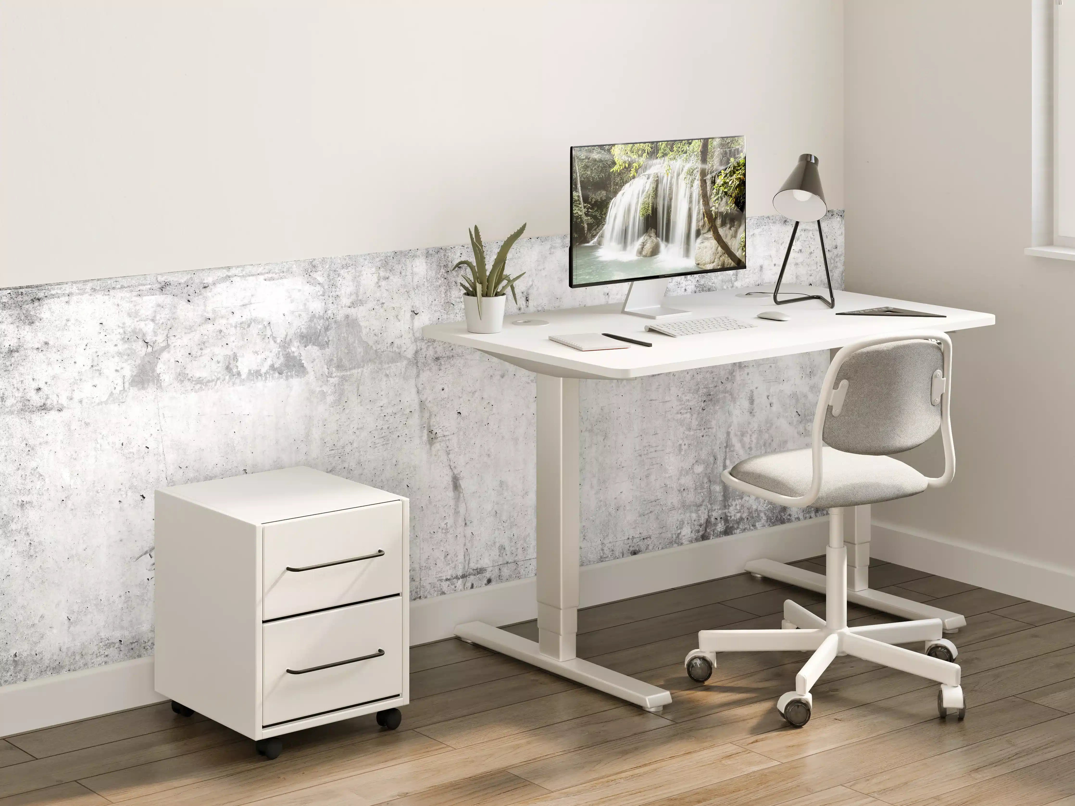 Kinderzimmer Wandgestaltung - Verwitterte weiße Betonwandtextur