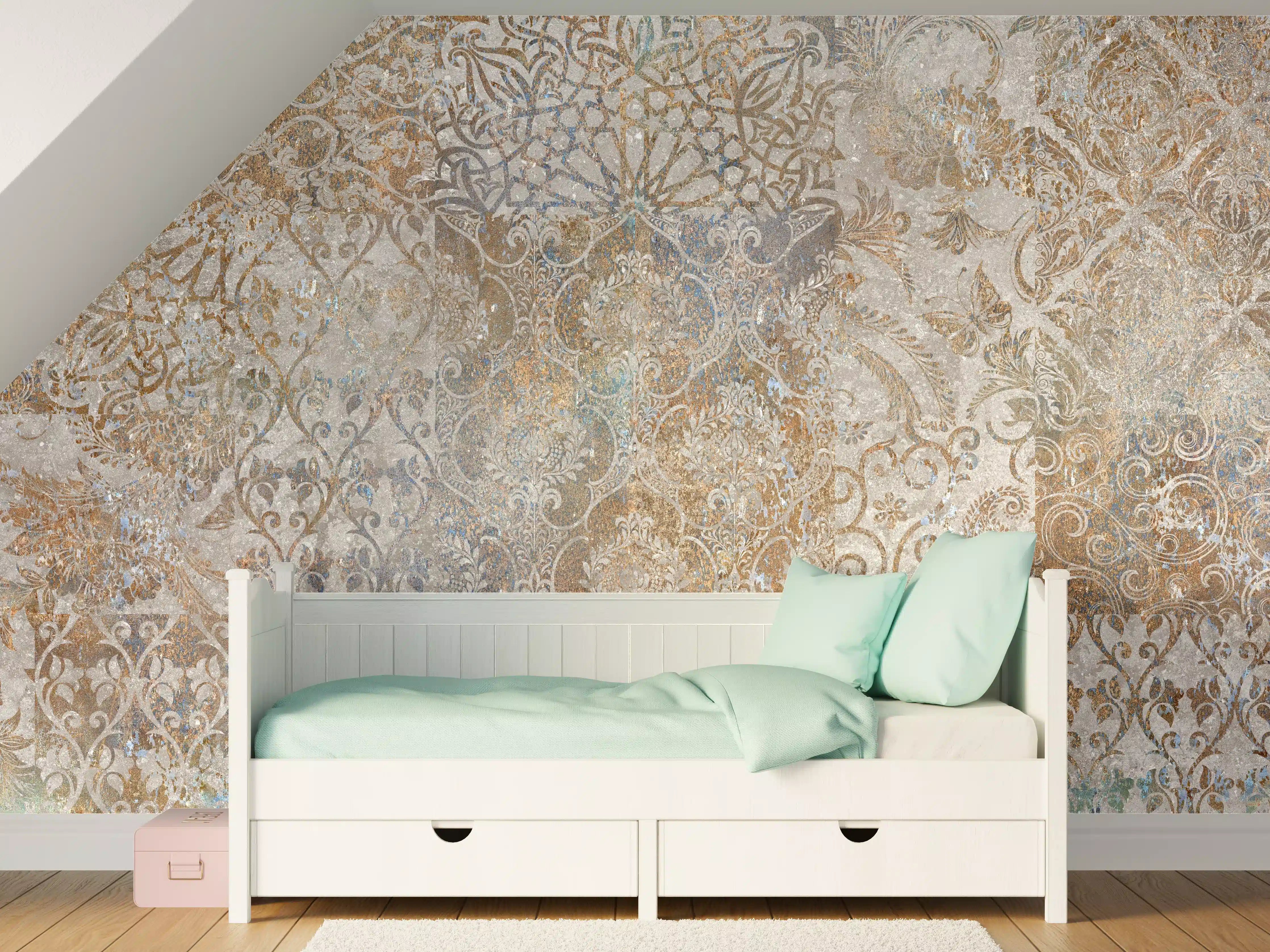 Kinderzimmer Wandgestaltung - Vintage Florales Design