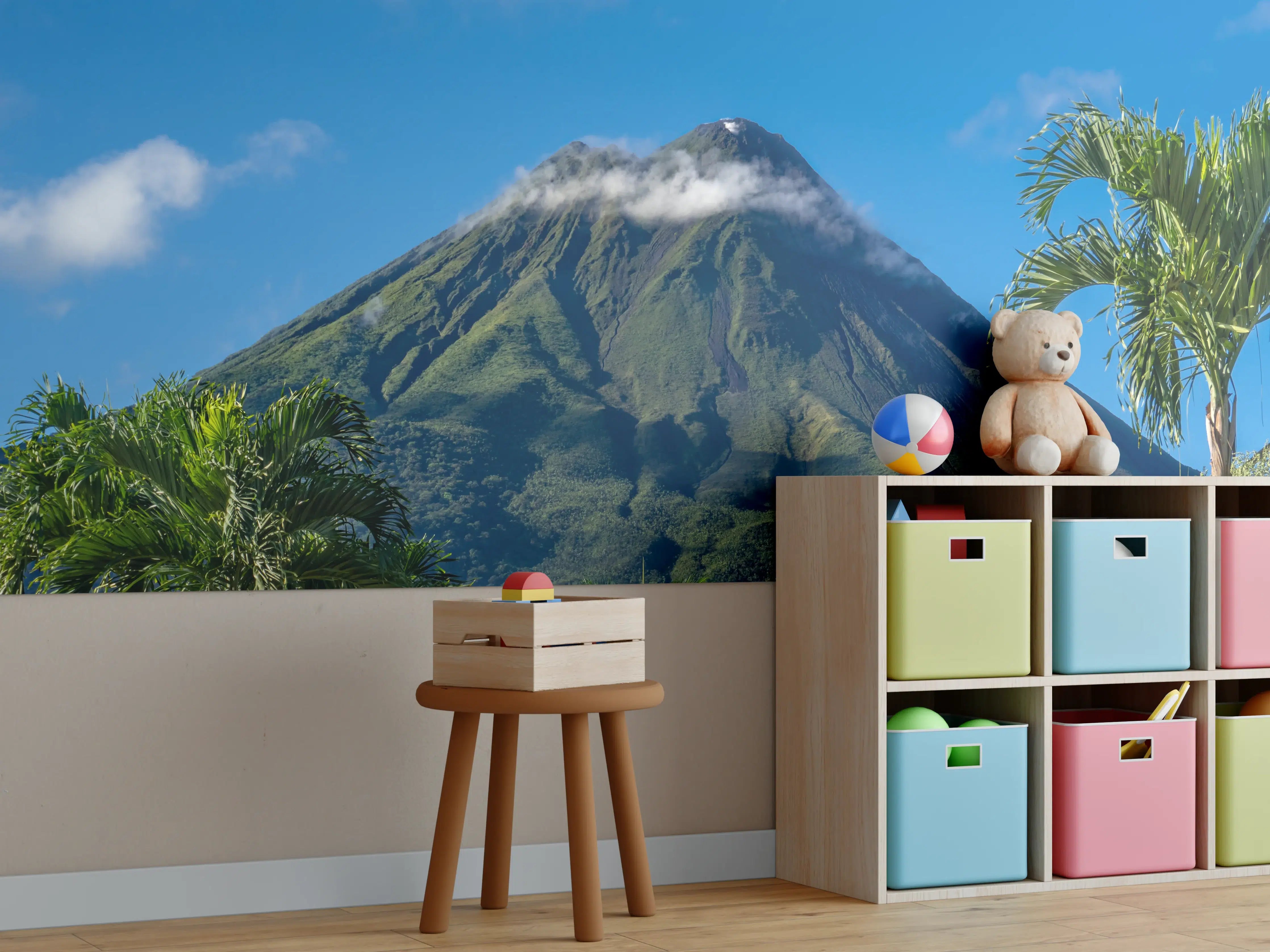 Kinderzimmer Wandgestaltung - Vulkan Arenal von nahem - Costa Rica