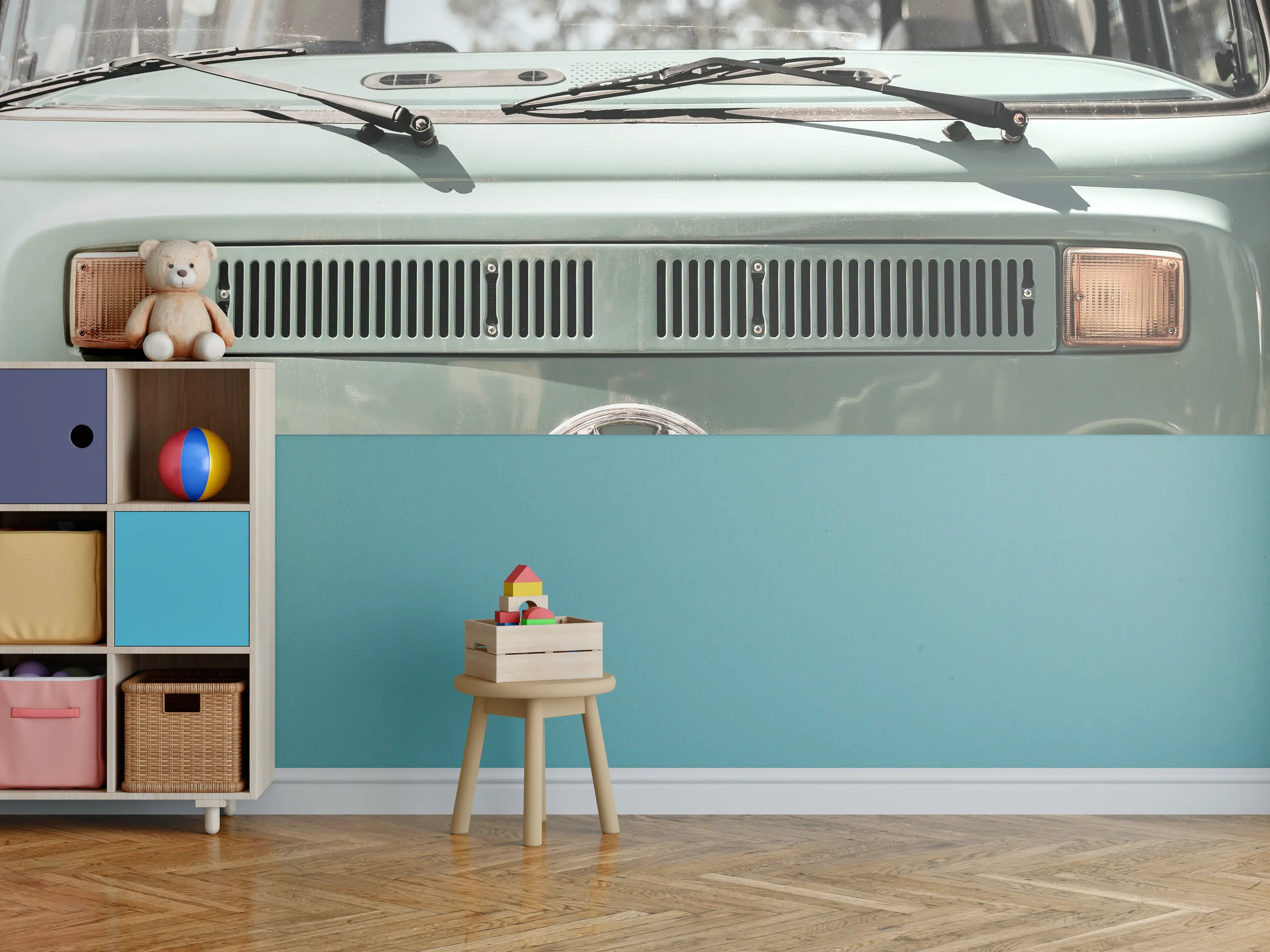 Kinderzimmer Wandgestaltung - Vw Kombi