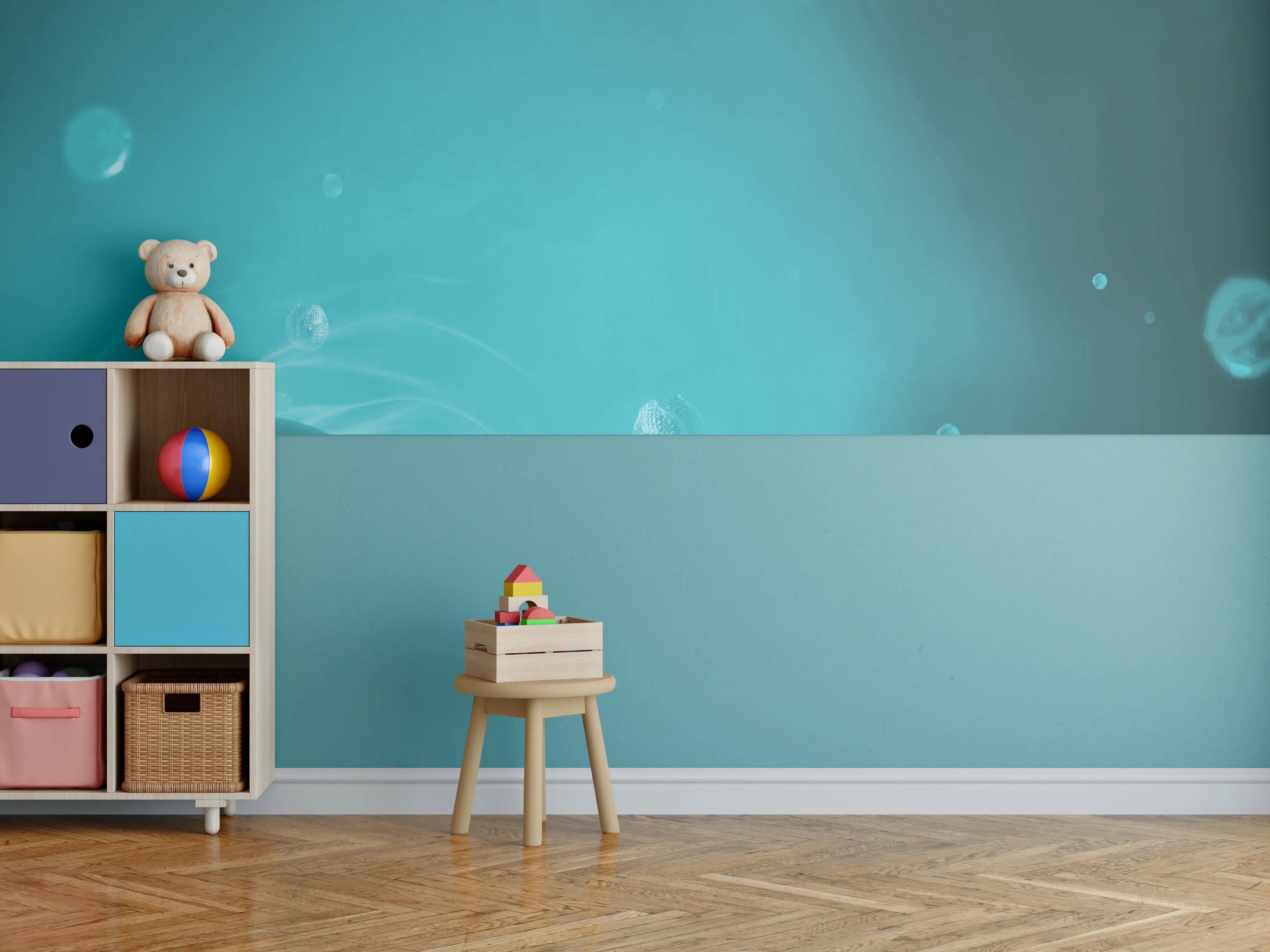 Kinderzimmer Wandgestaltung - Wässriger Tauchgang